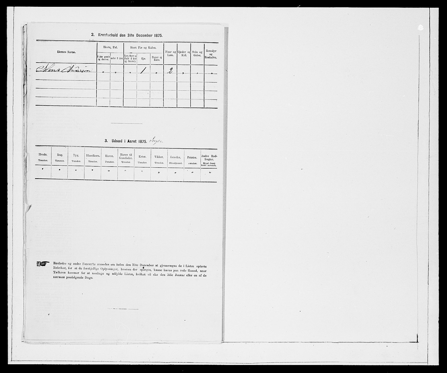 SAB, 1875 Census for 1441P Selje, 1875, p. 464