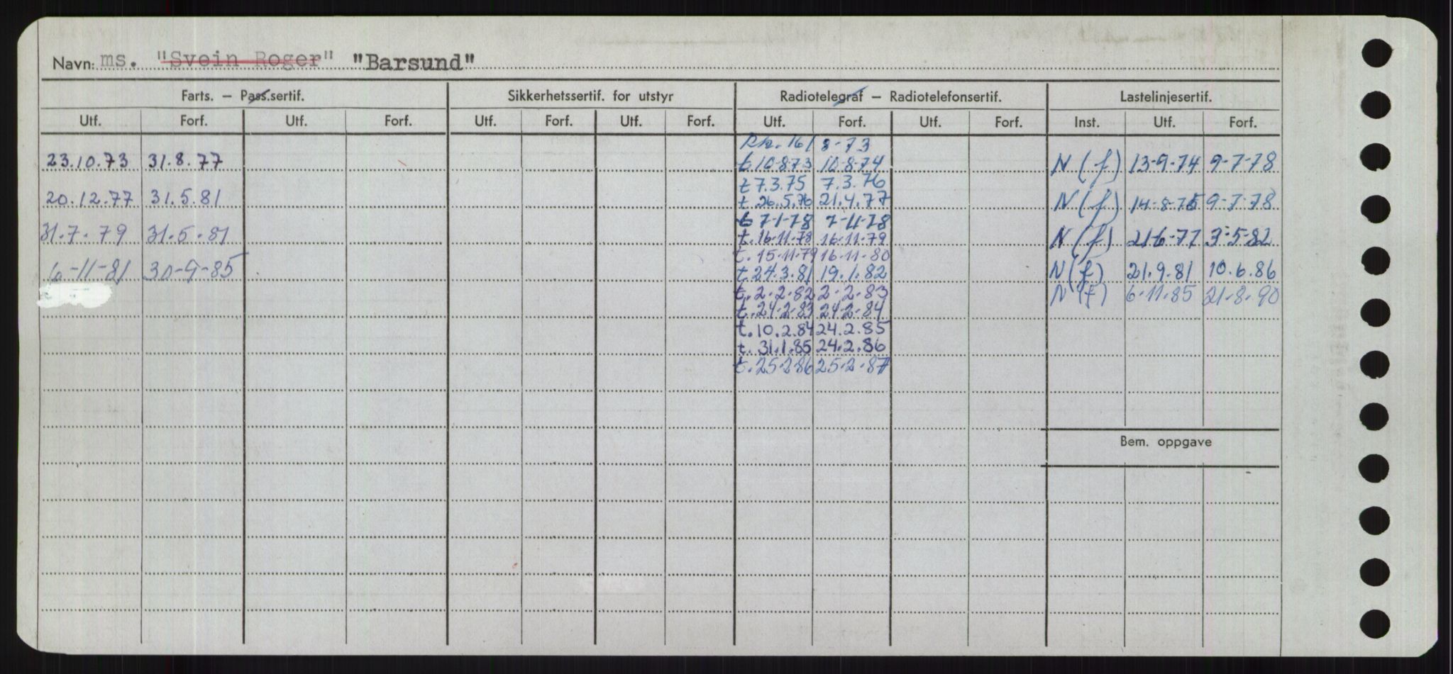 Sjøfartsdirektoratet med forløpere, Skipsmålingen, RA/S-1627/H/Hd/L0003: Fartøy, B-Bev, p. 330