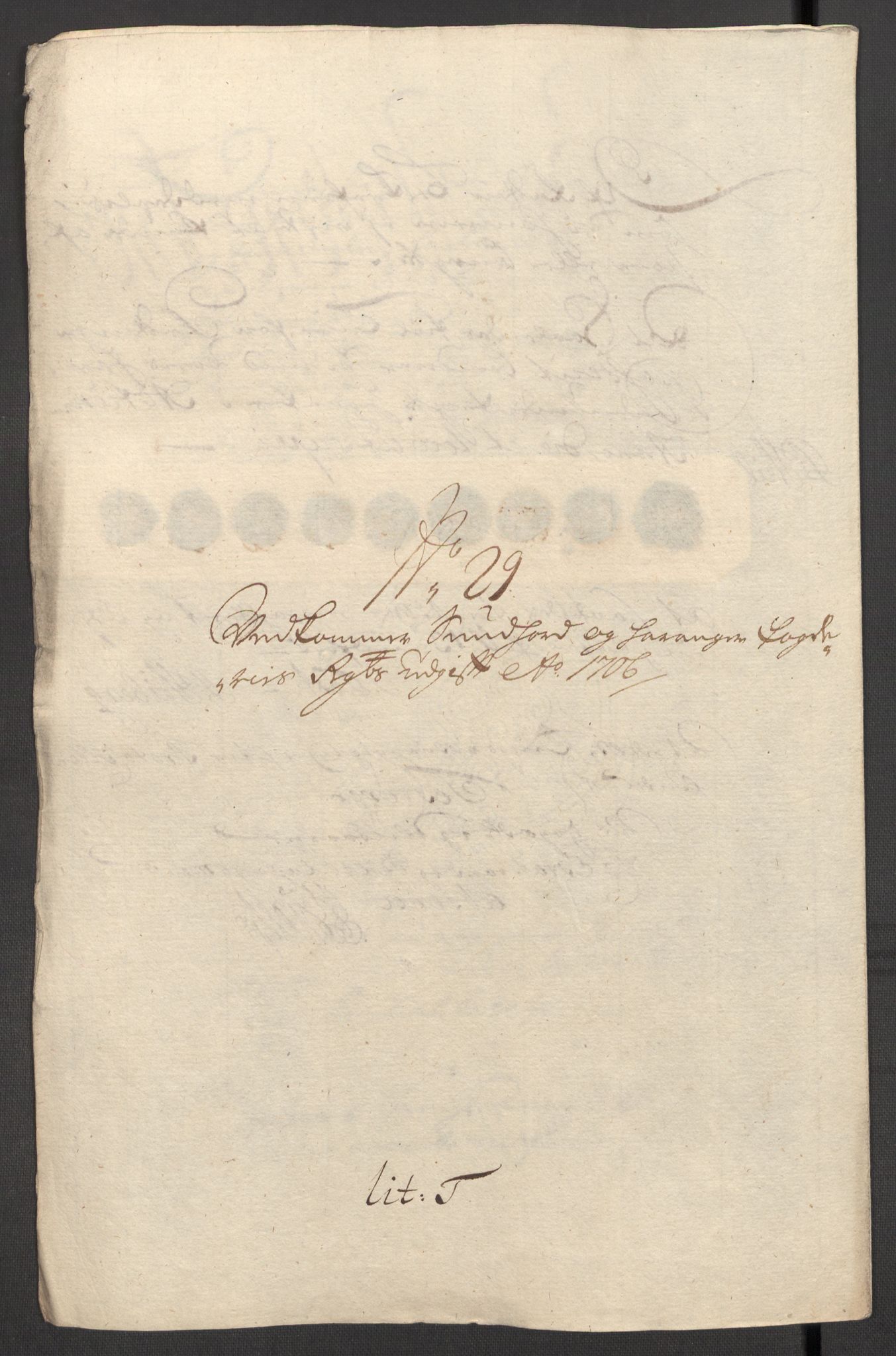 Rentekammeret inntil 1814, Reviderte regnskaper, Fogderegnskap, AV/RA-EA-4092/R48/L2984: Fogderegnskap Sunnhordland og Hardanger, 1706-1707, p. 271