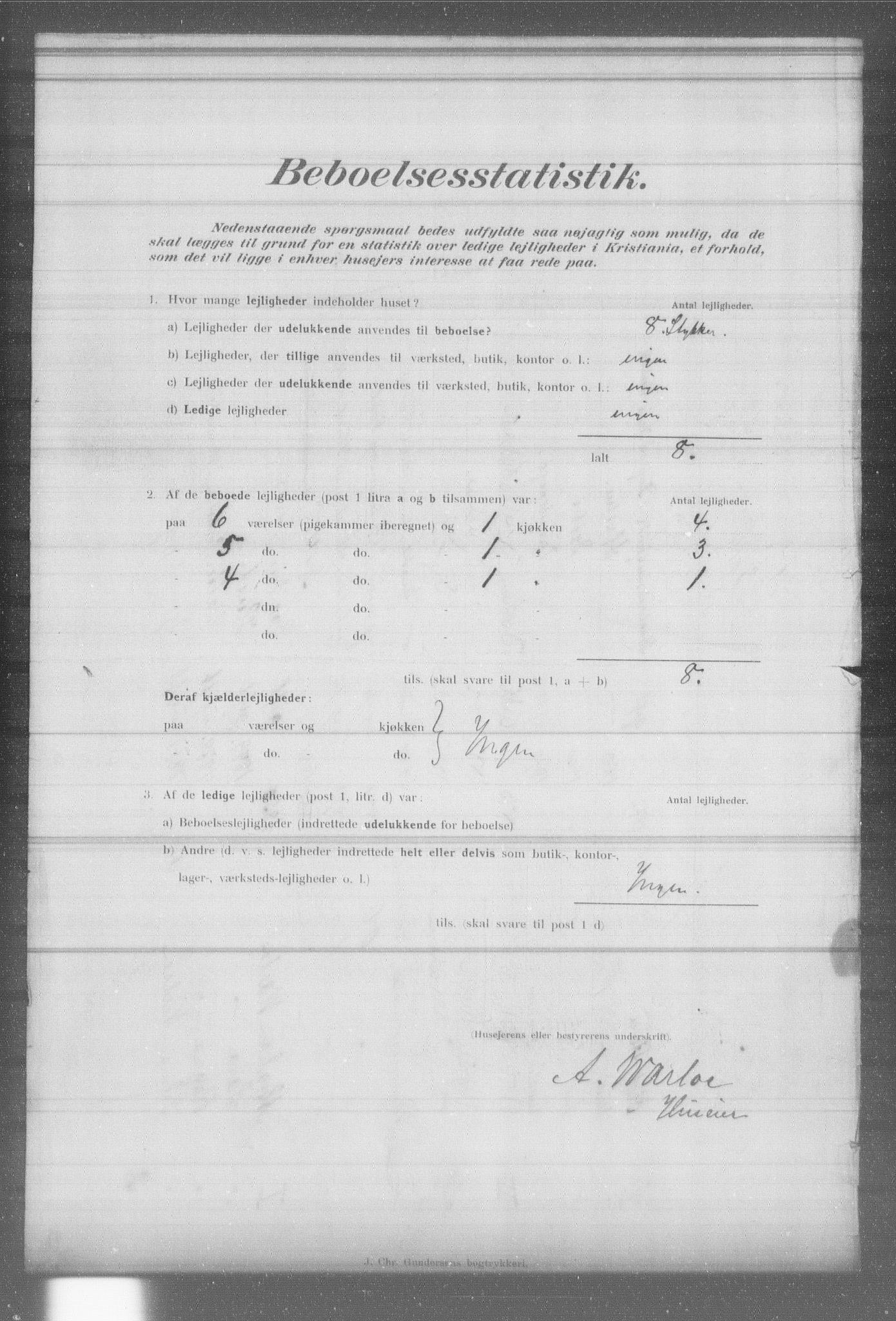 OBA, Municipal Census 1902 for Kristiania, 1902, p. 5501