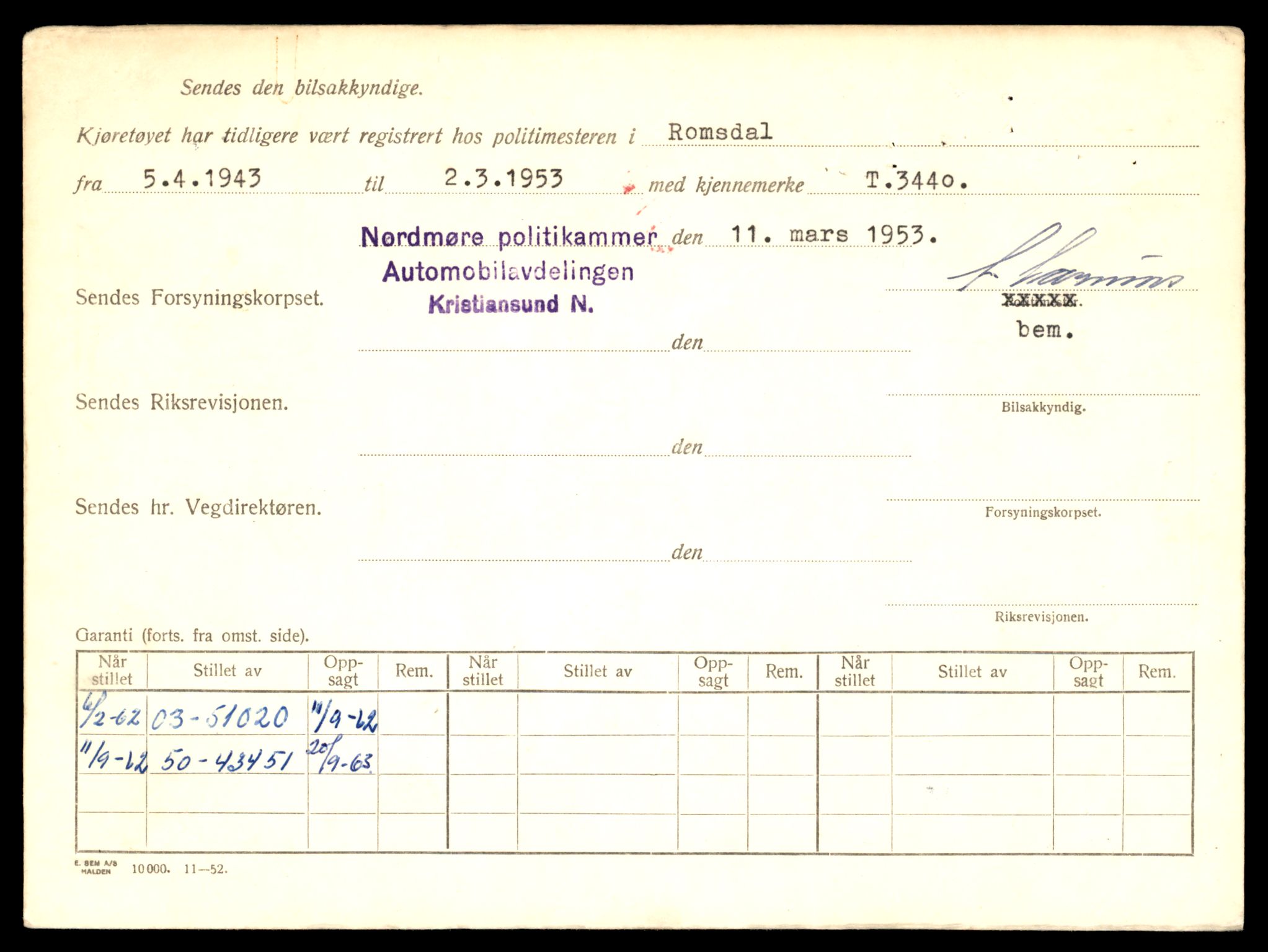 Møre og Romsdal vegkontor - Ålesund trafikkstasjon, AV/SAT-A-4099/F/Fe/L0017: Registreringskort for kjøretøy T 1985 - T 10090, 1927-1998, p. 810