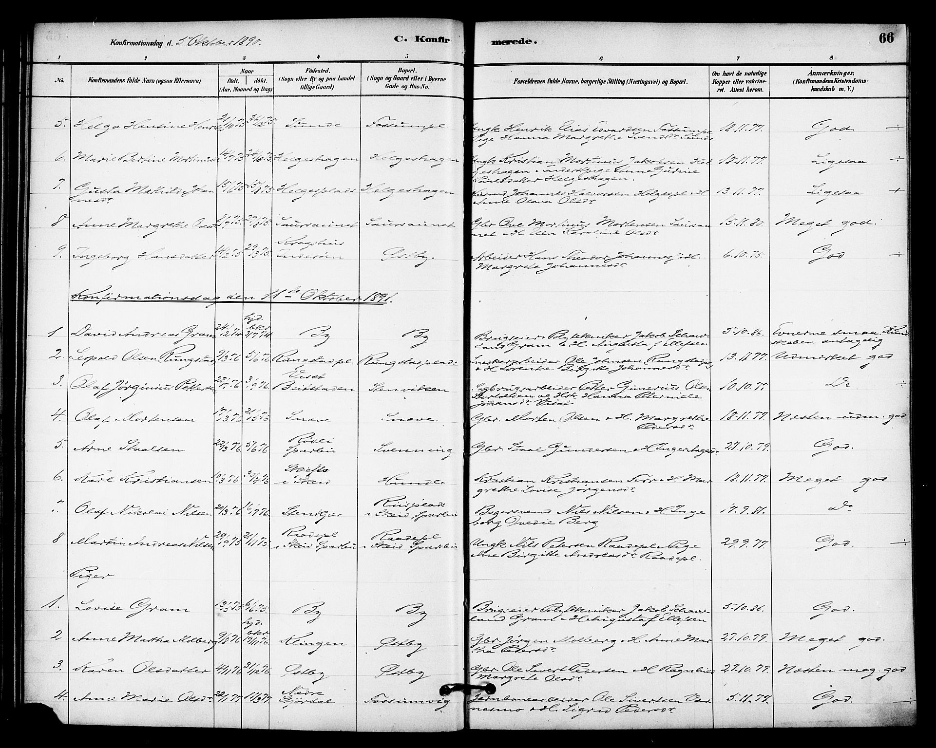 Ministerialprotokoller, klokkerbøker og fødselsregistre - Nord-Trøndelag, SAT/A-1458/740/L0378: Parish register (official) no. 740A01, 1881-1895, p. 66