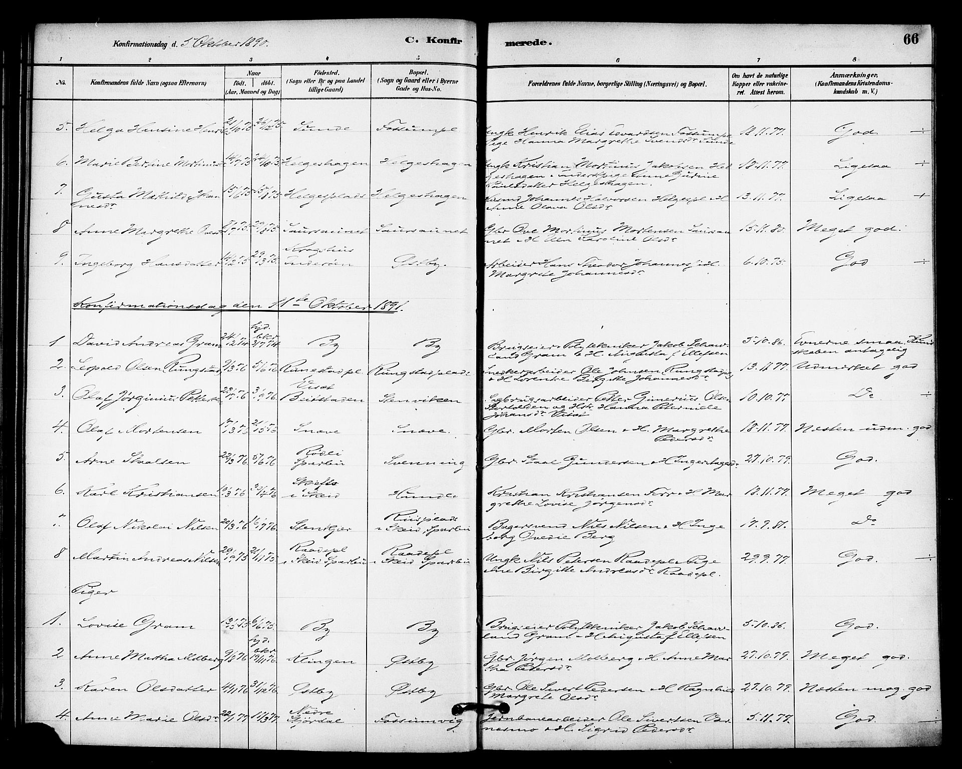 Ministerialprotokoller, klokkerbøker og fødselsregistre - Nord-Trøndelag, AV/SAT-A-1458/740/L0378: Parish register (official) no. 740A01, 1881-1895, p. 66
