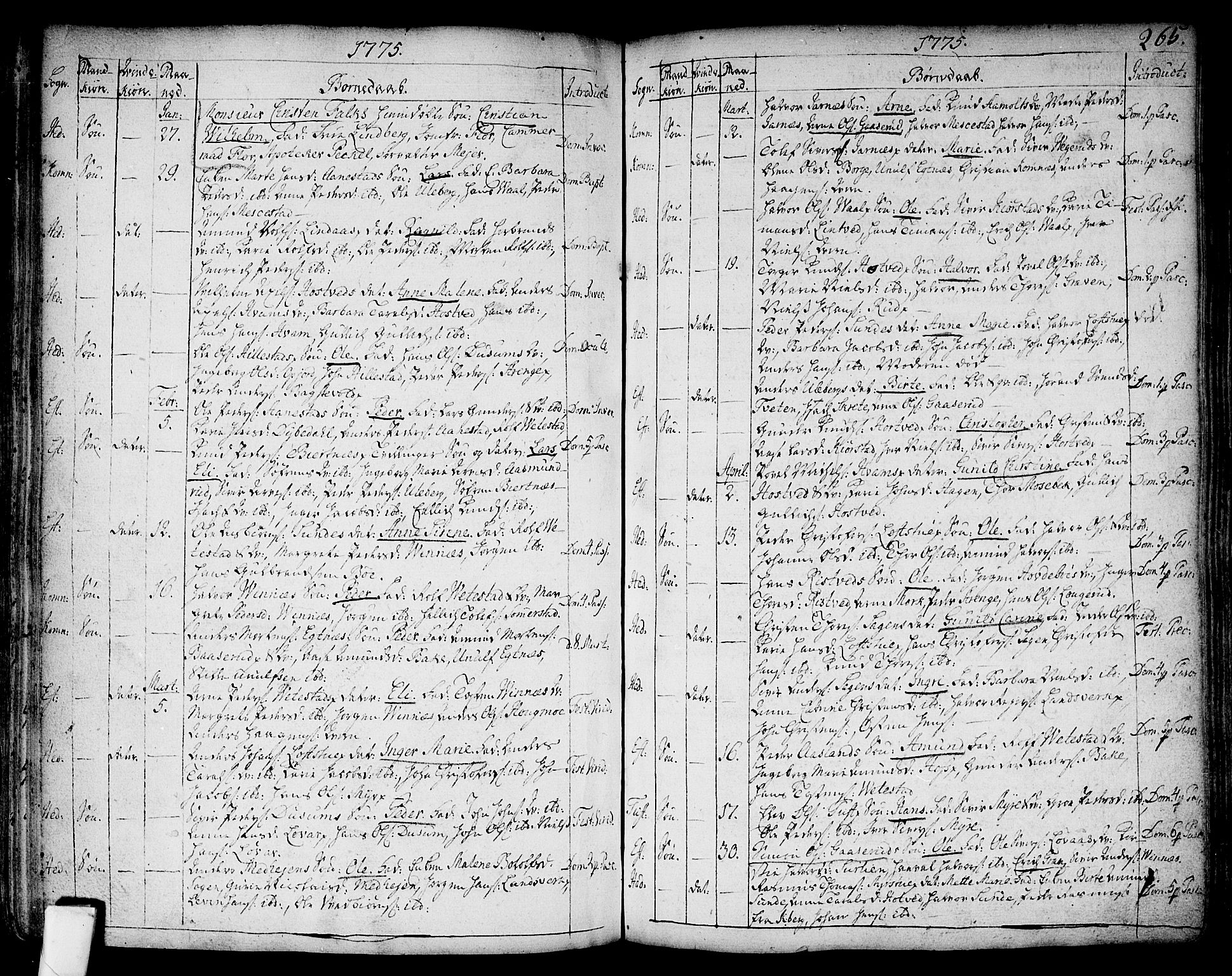 Sandsvær kirkebøker, AV/SAKO-A-244/F/Fa/L0002a: Parish register (official) no. I 2, 1725-1809, p. 265