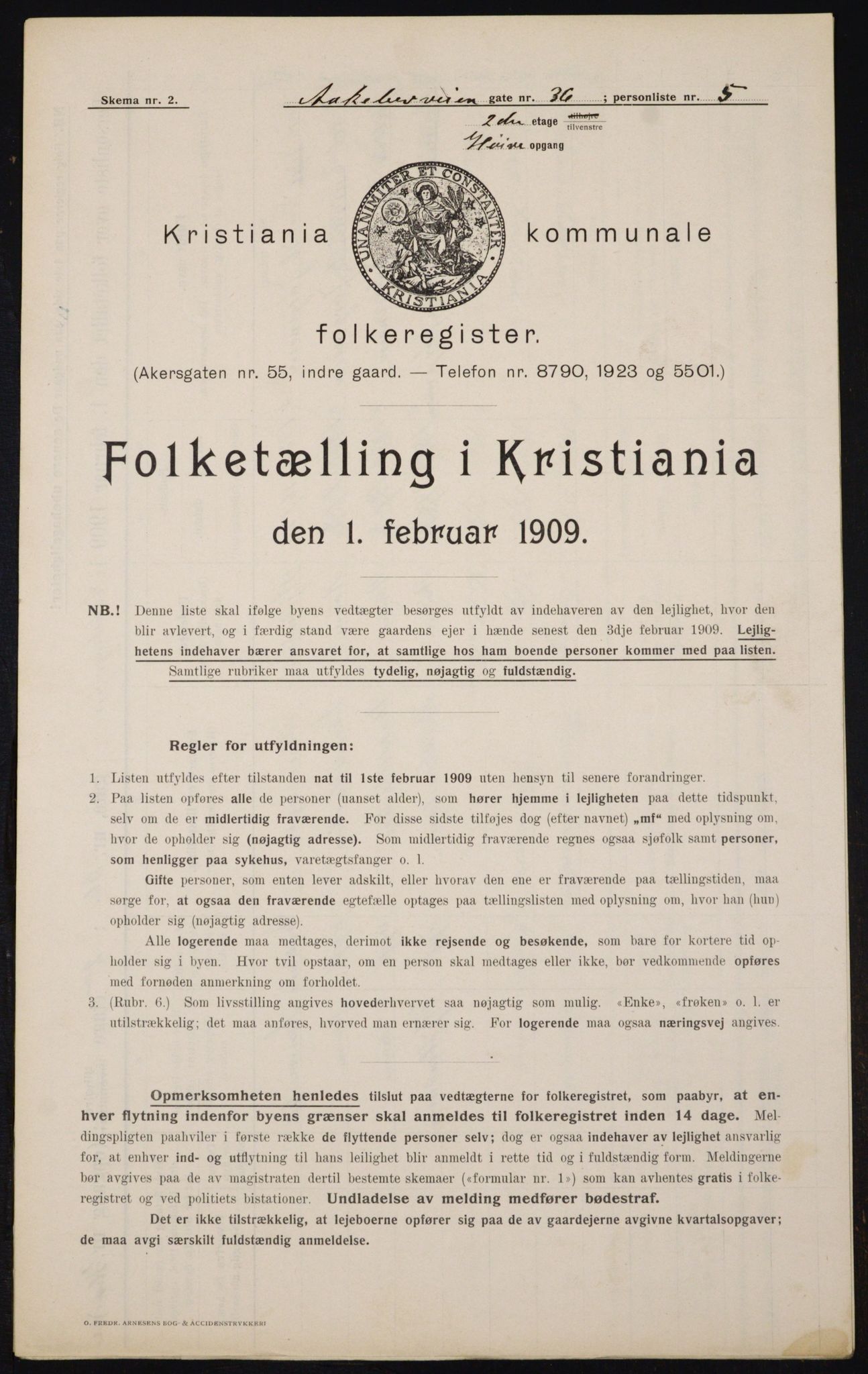 OBA, Municipal Census 1909 for Kristiania, 1909, p. 118528