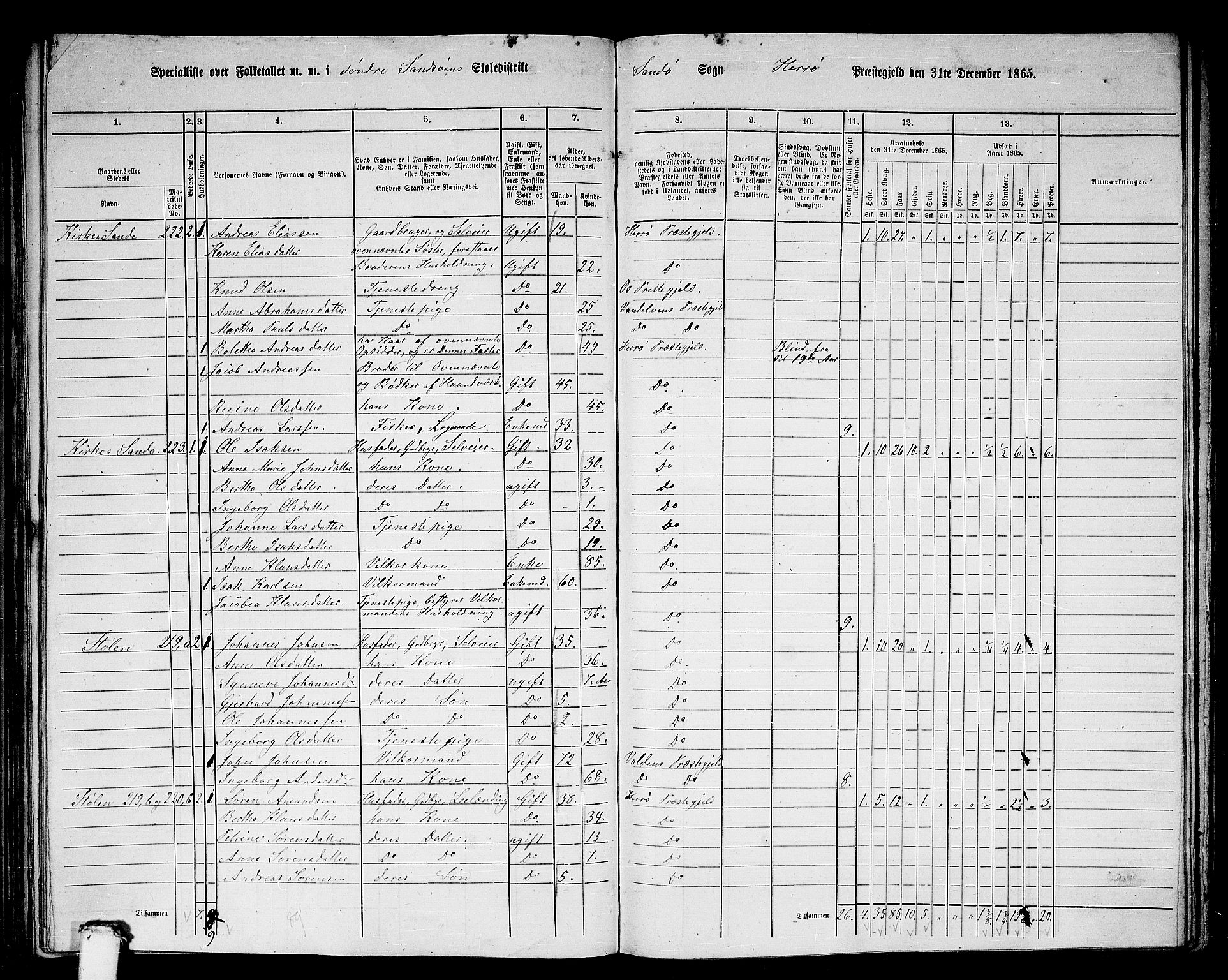 RA, 1865 census for Herøy, 1865, p. 157