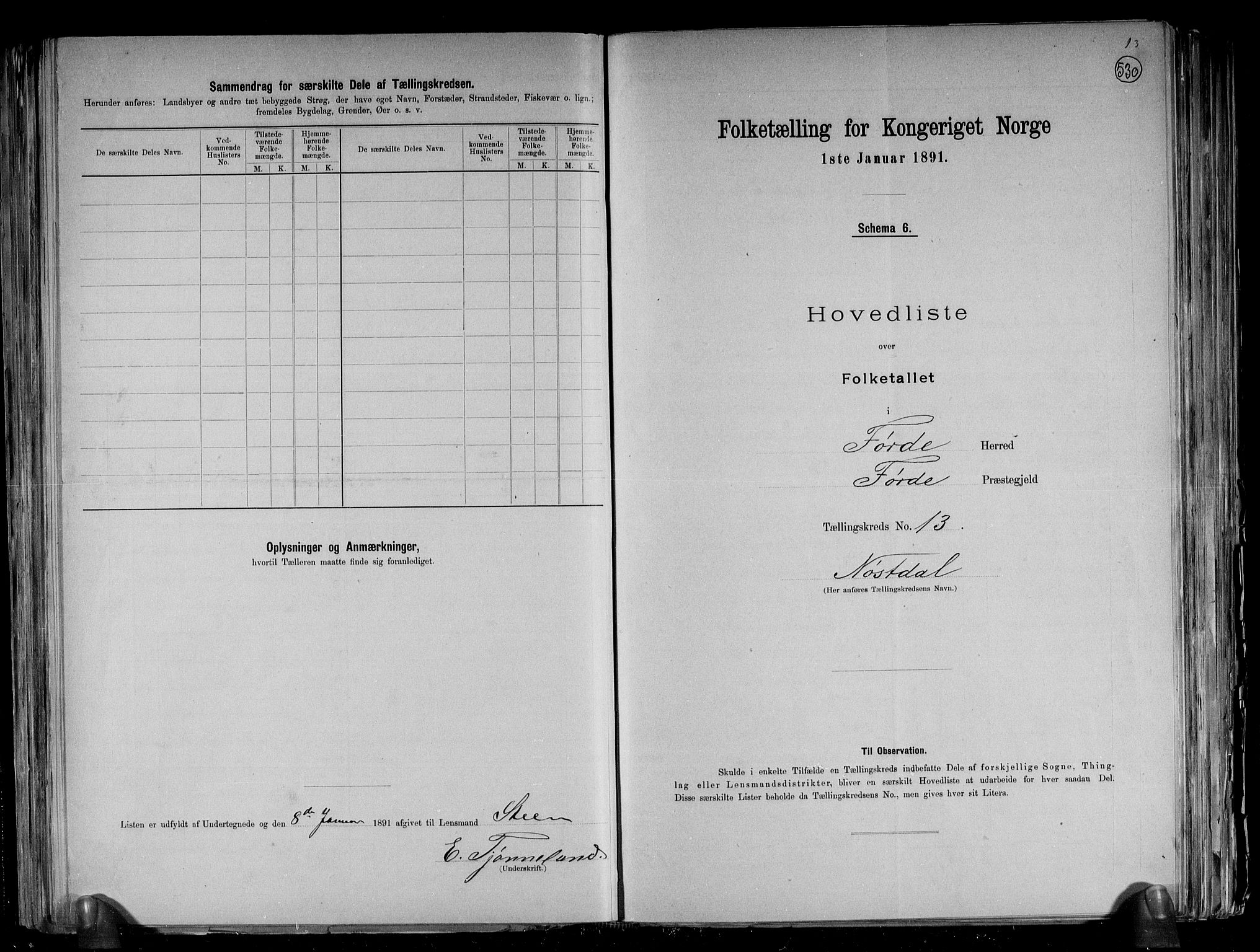 RA, 1891 census for 1432 Førde, 1891, p. 30