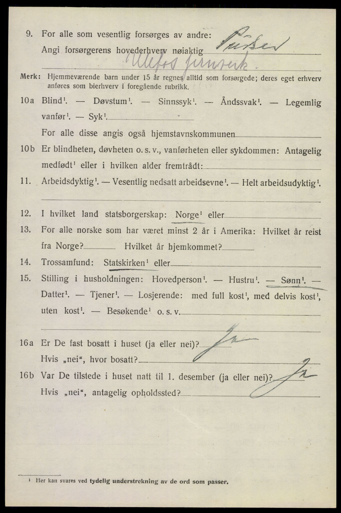 SAKO, 1920 census for Holla, 1920, p. 3968