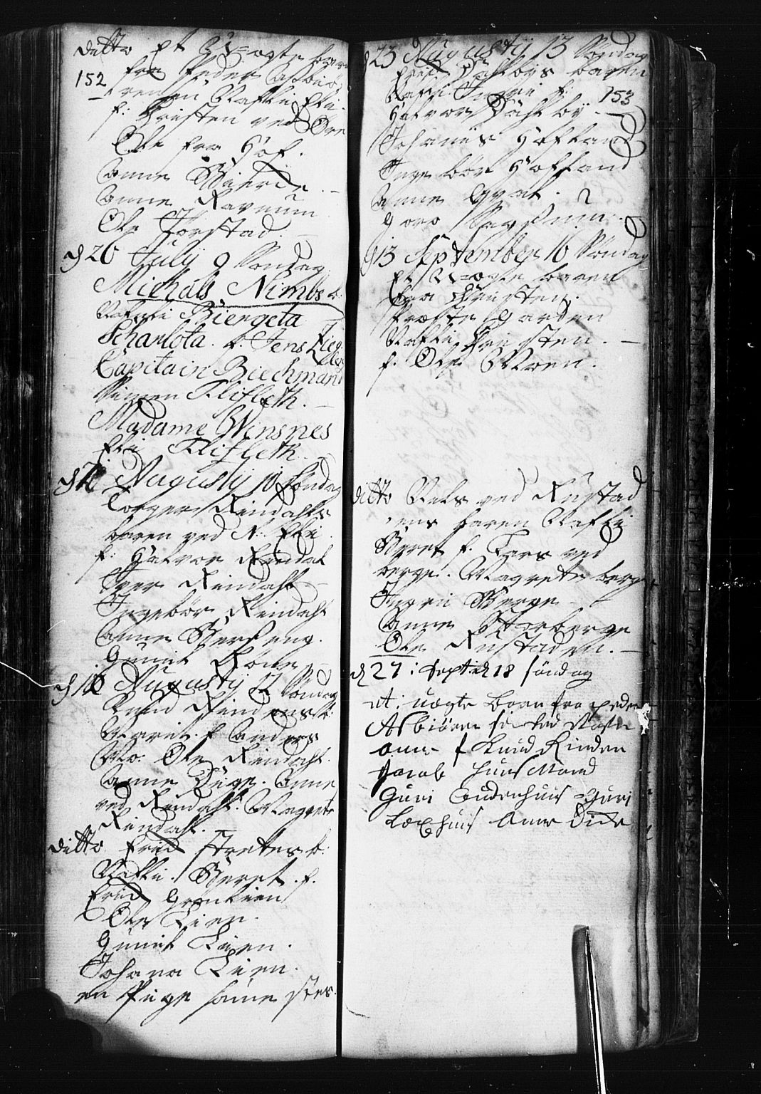 Fåberg prestekontor, AV/SAH-PREST-086/H/Ha/Hab/L0001: Parish register (copy) no. 1, 1727-1767, p. 152-153