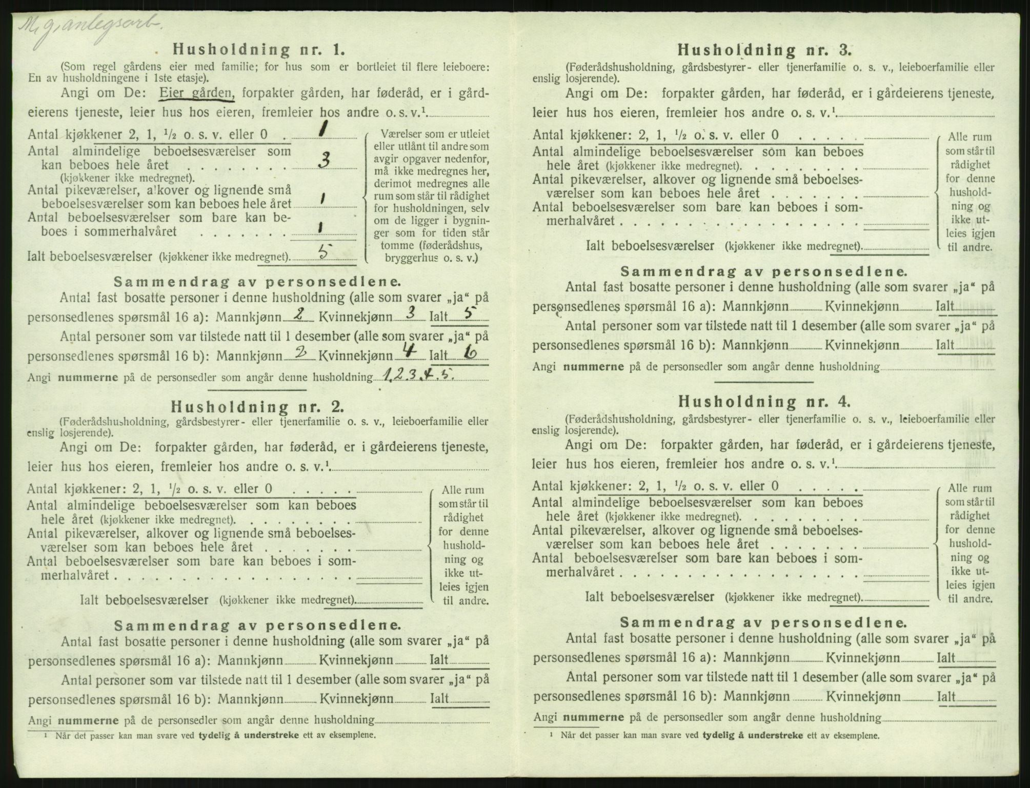 SAK, 1920 census for Holt, 1920, p. 433