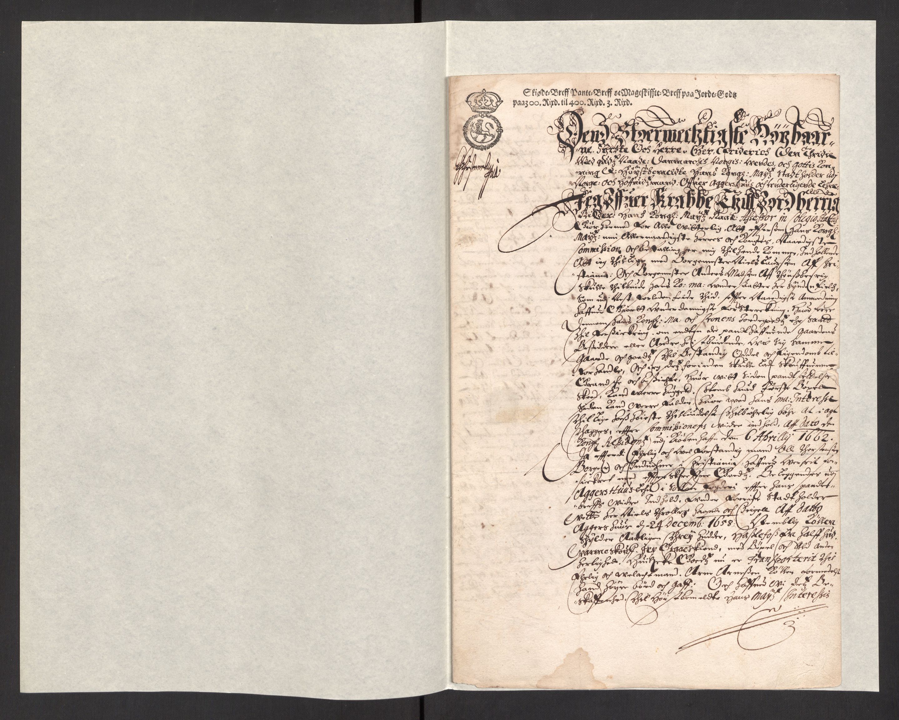 Rentekammeret, Kammerkanselliet, RA/EA-3111/G/Gg/Ggj/Ggja/L0001a: Skjøter utstedt av myndigheter i Norge og senere ombyttet med kongelige konfirmasjonsskjøter, 1663-1669, p. 385