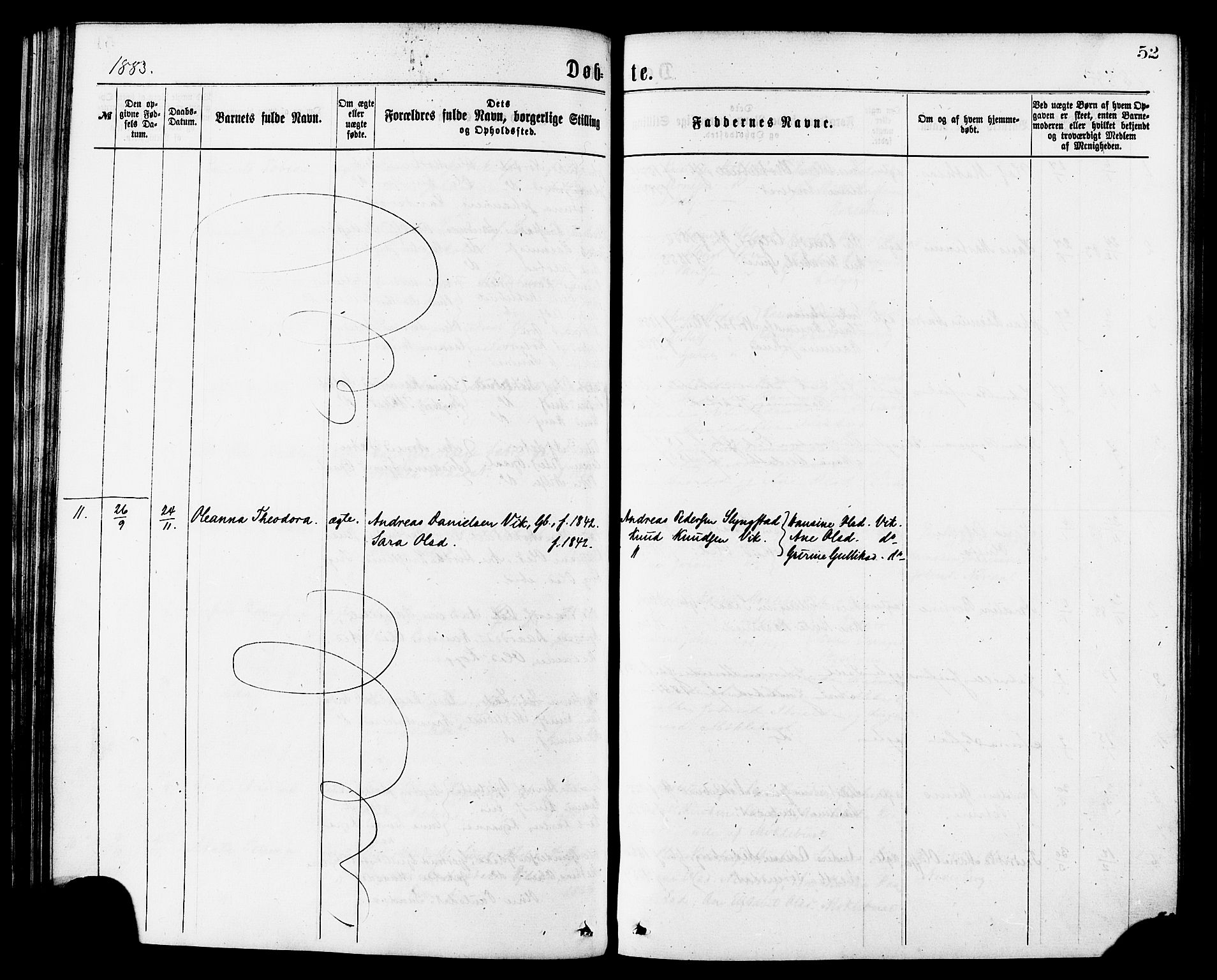 Ministerialprotokoller, klokkerbøker og fødselsregistre - Møre og Romsdal, AV/SAT-A-1454/502/L0024: Parish register (official) no. 502A02, 1873-1884, p. 52