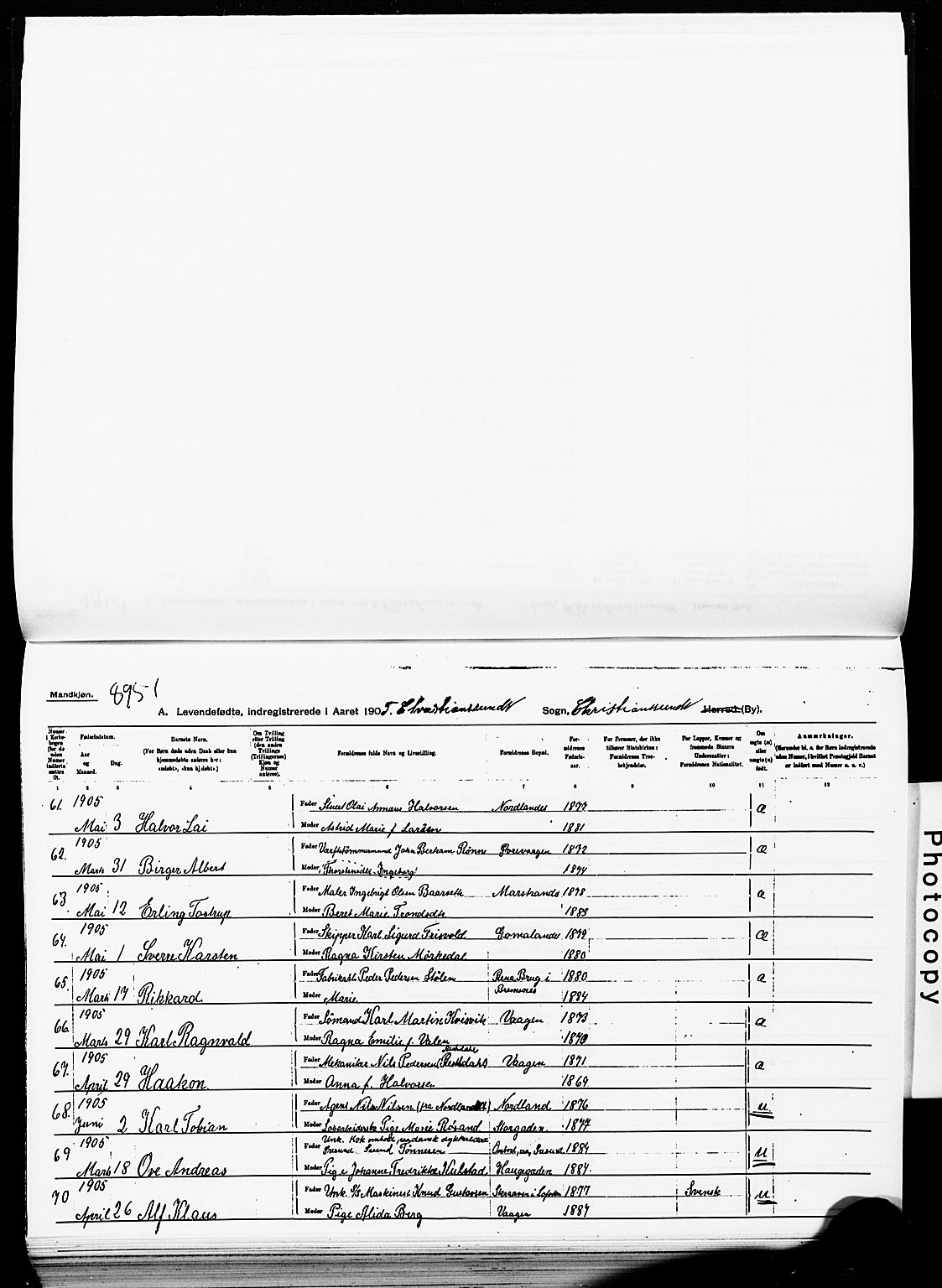 Ministerialprotokoller, klokkerbøker og fødselsregistre - Møre og Romsdal, AV/SAT-A-1454/572/L0858: Parish register (official) no. 572D02, 1903-1912