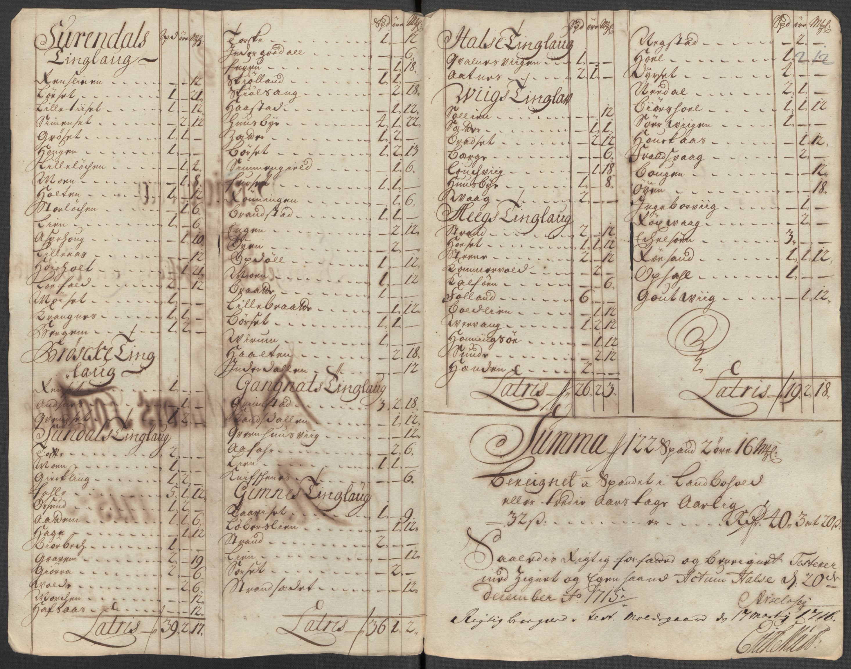 Rentekammeret inntil 1814, Reviderte regnskaper, Fogderegnskap, RA/EA-4092/R56/L3748: Fogderegnskap Nordmøre, 1714-1715, p. 468