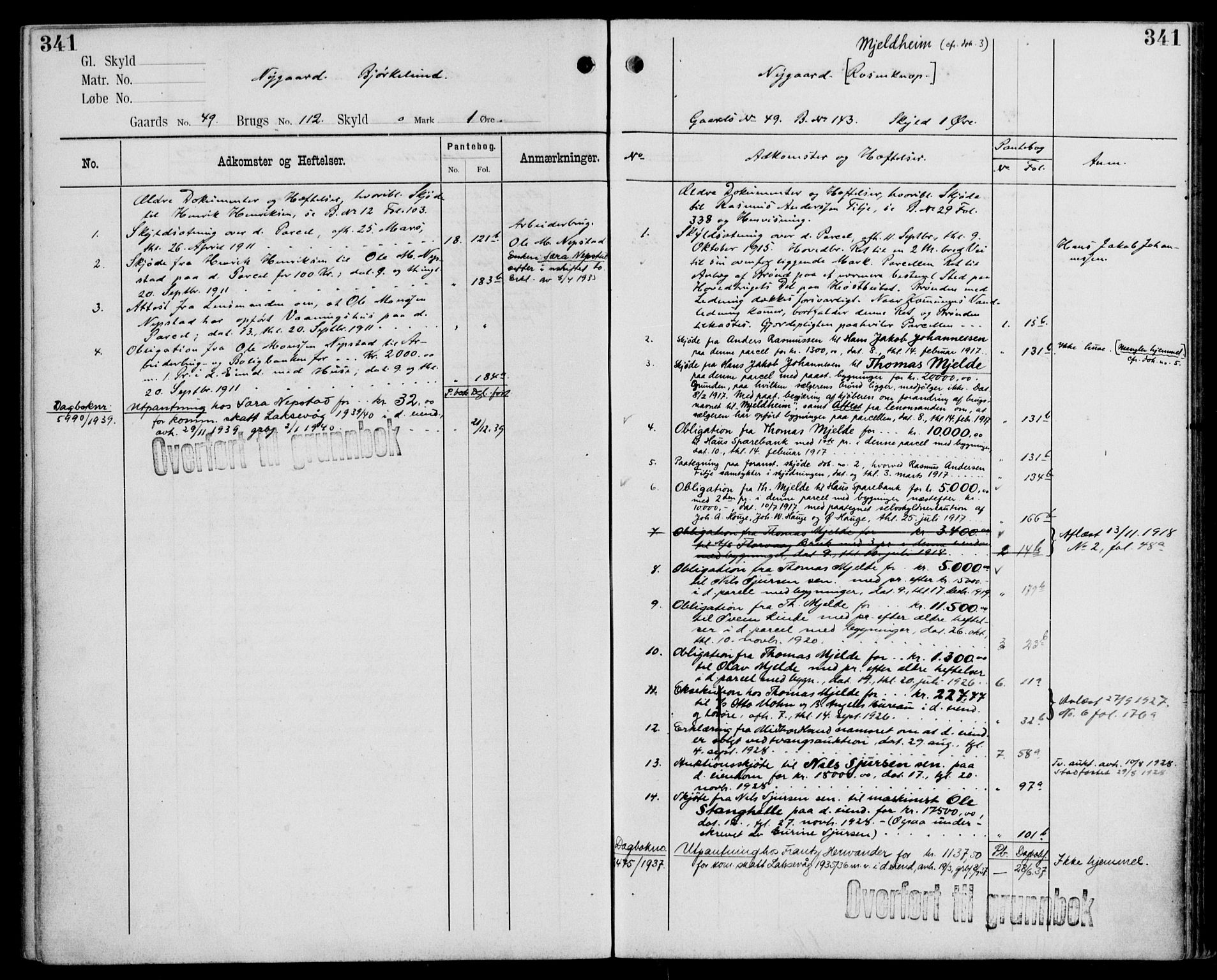 Midhordland sorenskriveri, AV/SAB-A-3001/1/G/Ga/Gab/L0110: Mortgage register no. II.A.b.110, p. 341