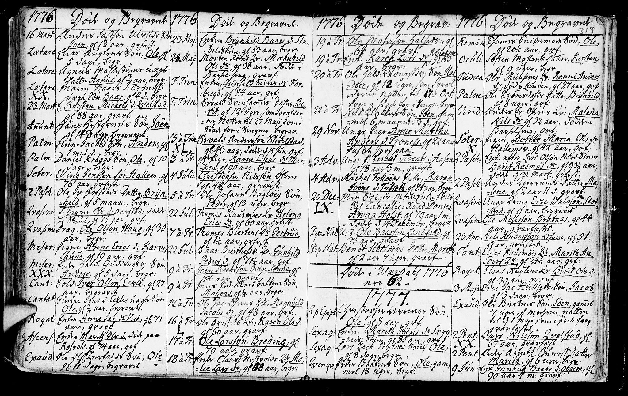 Ministerialprotokoller, klokkerbøker og fødselsregistre - Nord-Trøndelag, SAT/A-1458/723/L0231: Parish register (official) no. 723A02, 1748-1780, p. 319