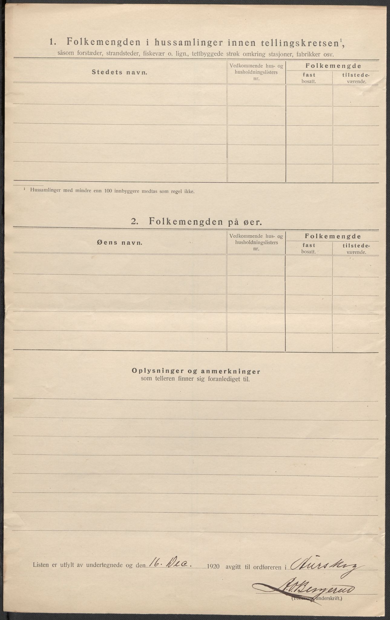 SAO, 1920 census for Aurskog, 1920, p. 11