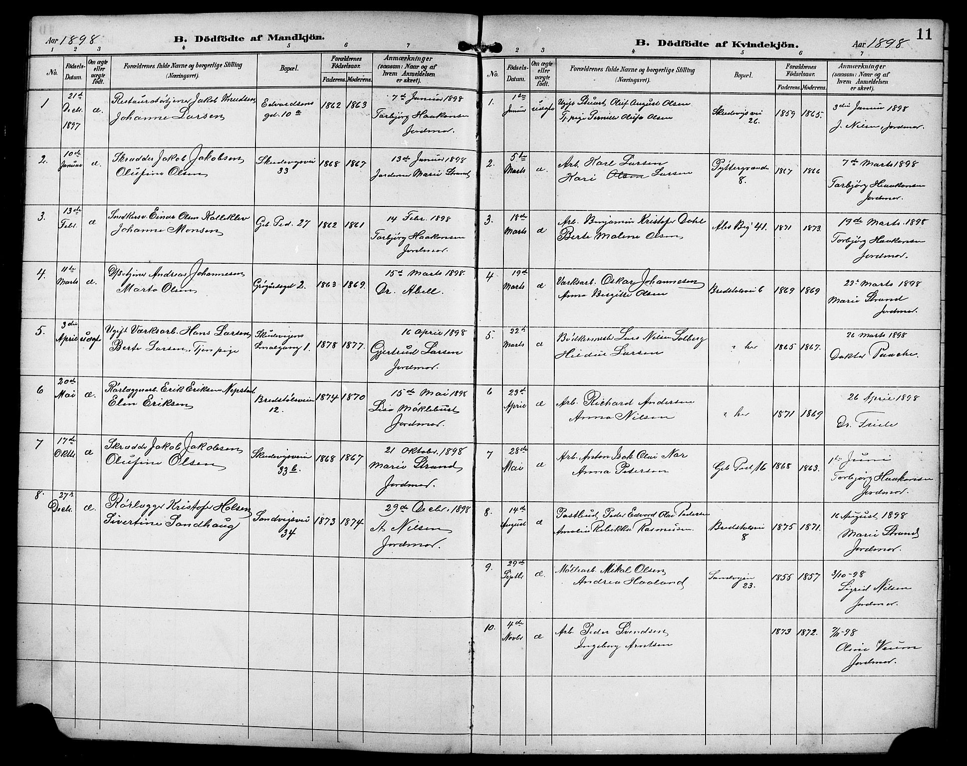 Sandviken Sokneprestembete, SAB/A-77601/H/Hb/L0003: Parish register (copy) no. A 4, 1892-1901, p. 11