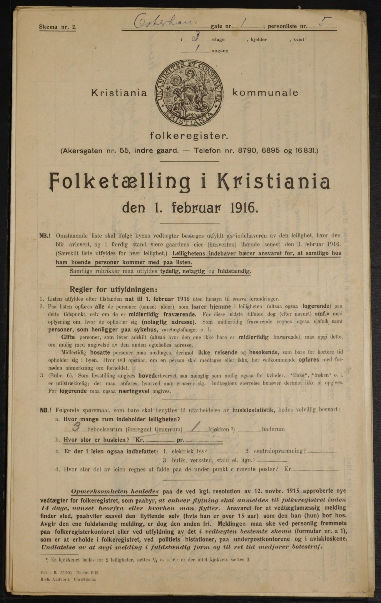 OBA, Municipal Census 1916 for Kristiania, 1916, p. 79311