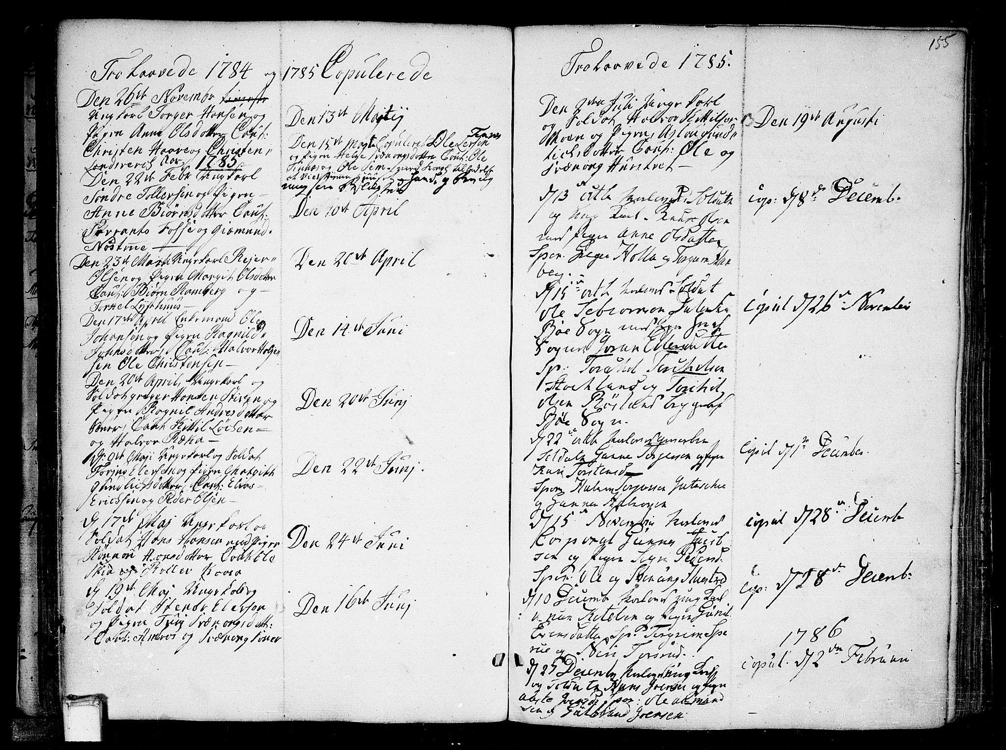 Heddal kirkebøker, SAKO/A-268/F/Fa/L0004: Parish register (official) no. I 4, 1784-1814, p. 155