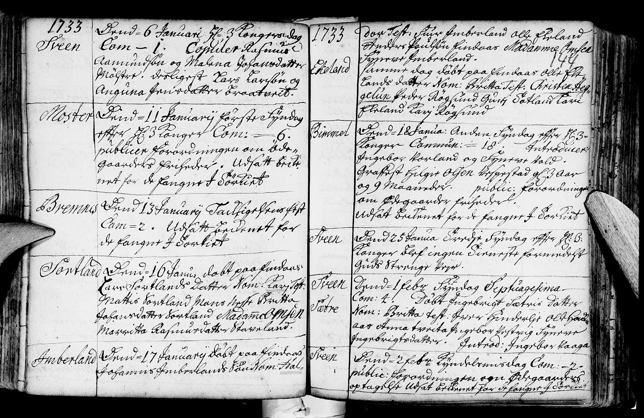 Finnås sokneprestembete, AV/SAB-A-99925/H/Ha/Haa/Haaa/L0001: Parish register (official) no. A 1, 1718-1744, p. 144