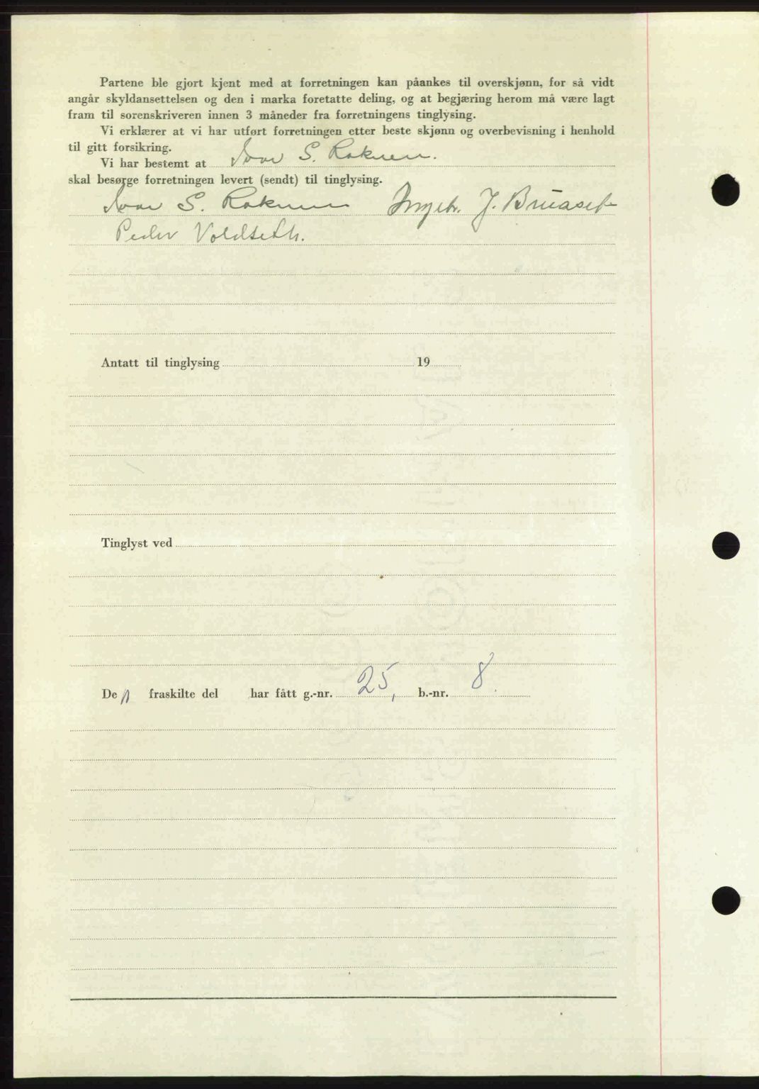 Romsdal sorenskriveri, AV/SAT-A-4149/1/2/2C: Mortgage book no. A31, 1949-1949, Diary no: : 2831/1949