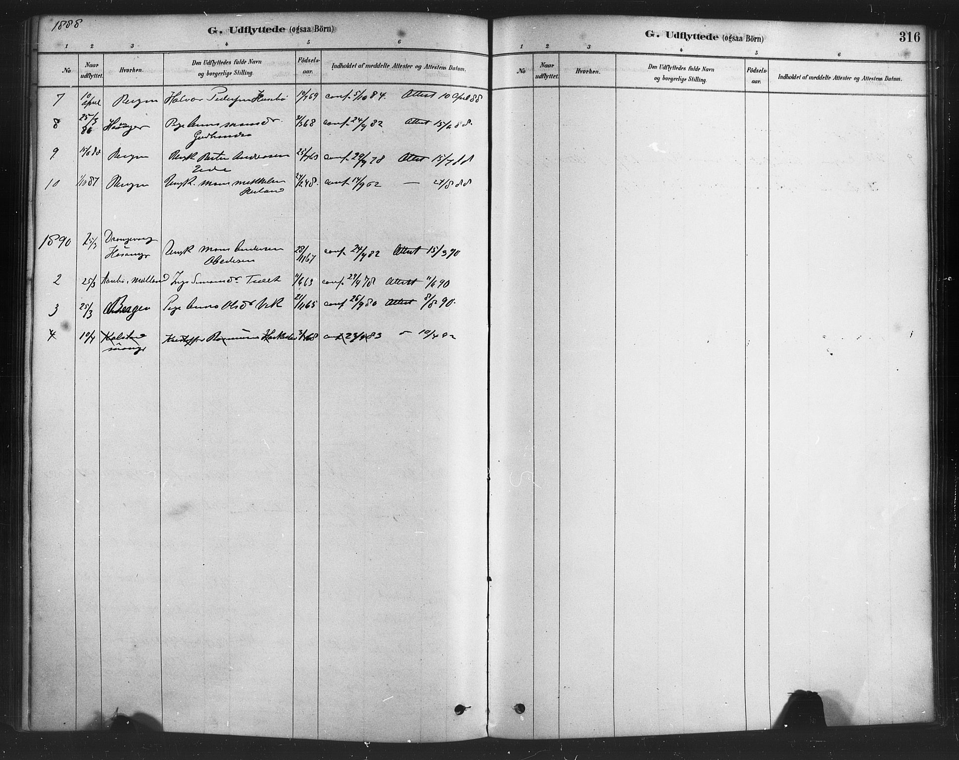 Herdla Sokneprestembete, AV/SAB-A-75701/H/Haa: Parish register (official) no. A 3, 1878-1890, p. 316