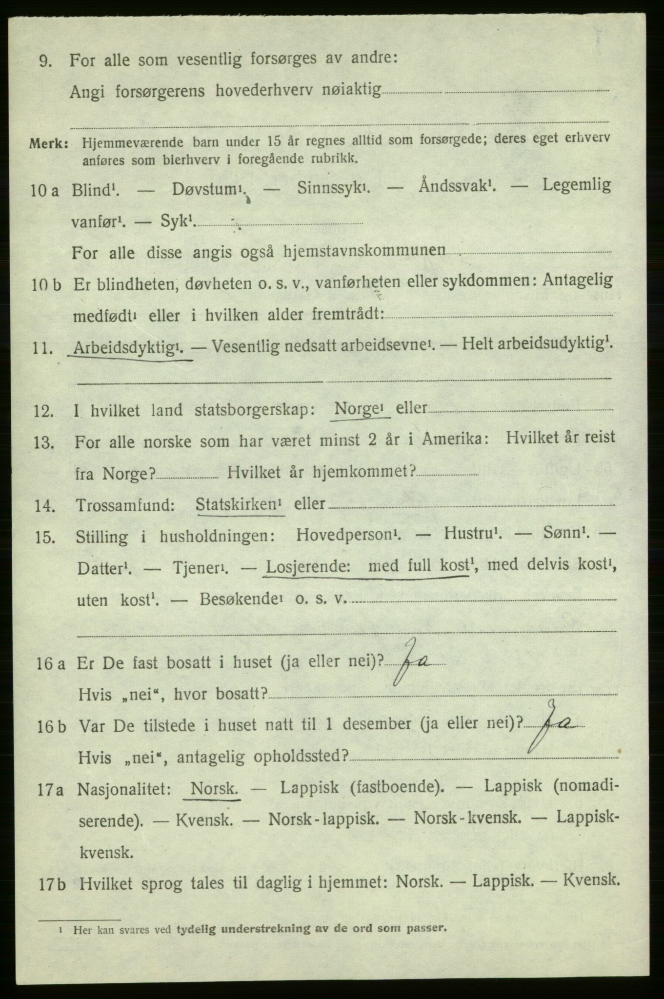 SATØ, 1920 census for Loppa, 1920, p. 893