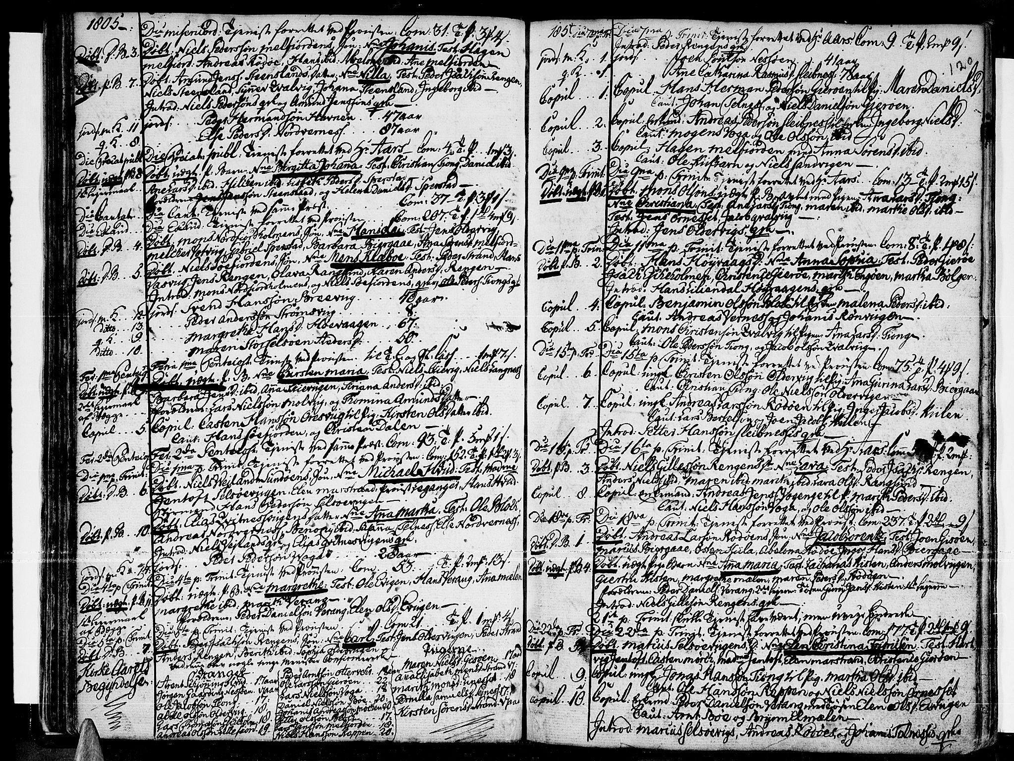 Ministerialprotokoller, klokkerbøker og fødselsregistre - Nordland, SAT/A-1459/841/L0591: Parish register (official) no. 841A03 /1, 1777-1819, p. 119-120