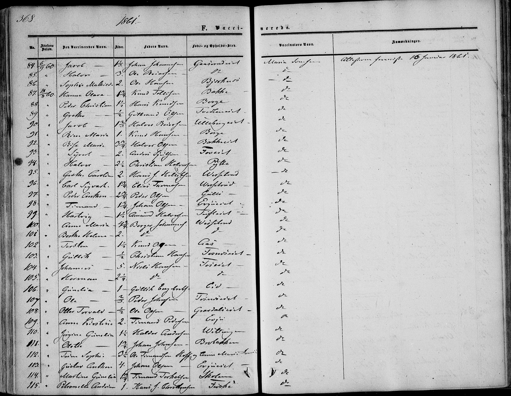 Sandsvær kirkebøker, AV/SAKO-A-244/F/Fa/L0006: Parish register (official) no. I 6, 1857-1868, p. 368