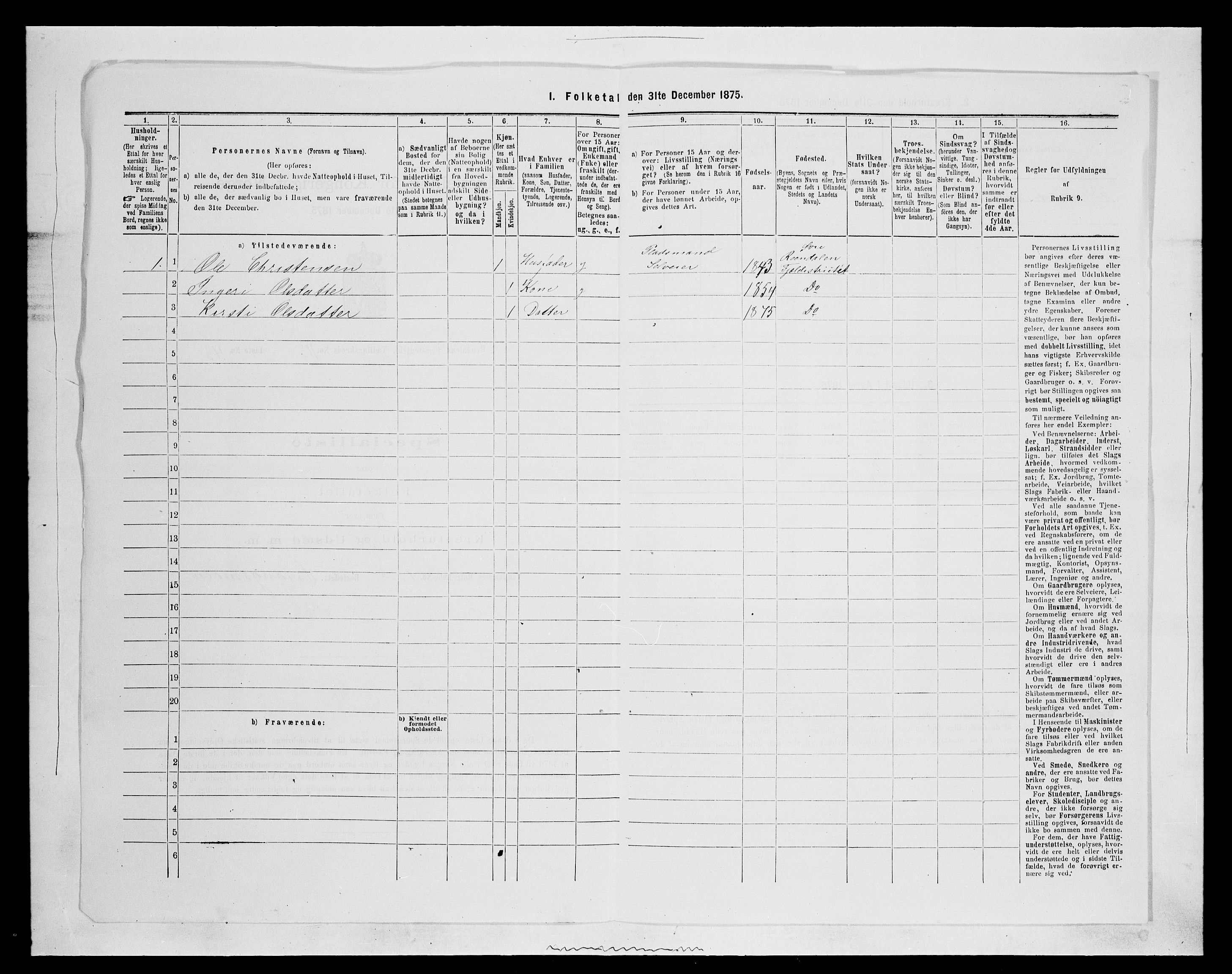 SAH, 1875 census for 0432P Rendalen, 1875, p. 1026