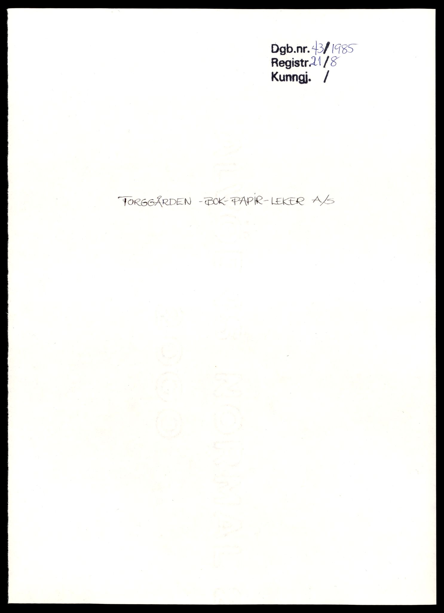 Midt-Trøndelag sorenskriveri, AV/SAT-A-0016/2/J/Jd/Jdc/L0006: Bilag, aksjeselskap, To-Å, 1944-1990, p. 1