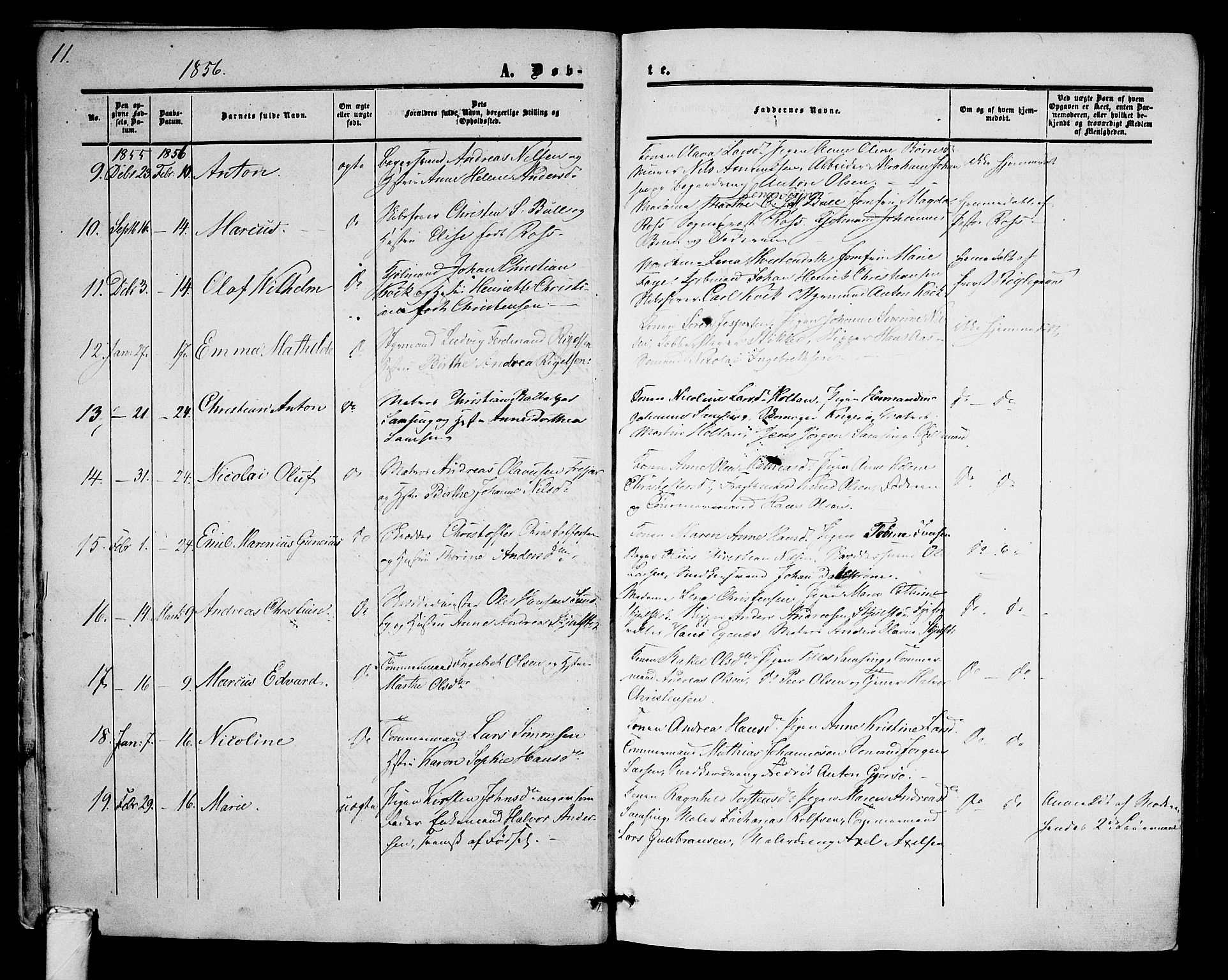 Tønsberg kirkebøker, AV/SAKO-A-330/G/Ga/L0003: Parish register (copy) no. 3, 1855-1864, p. 11