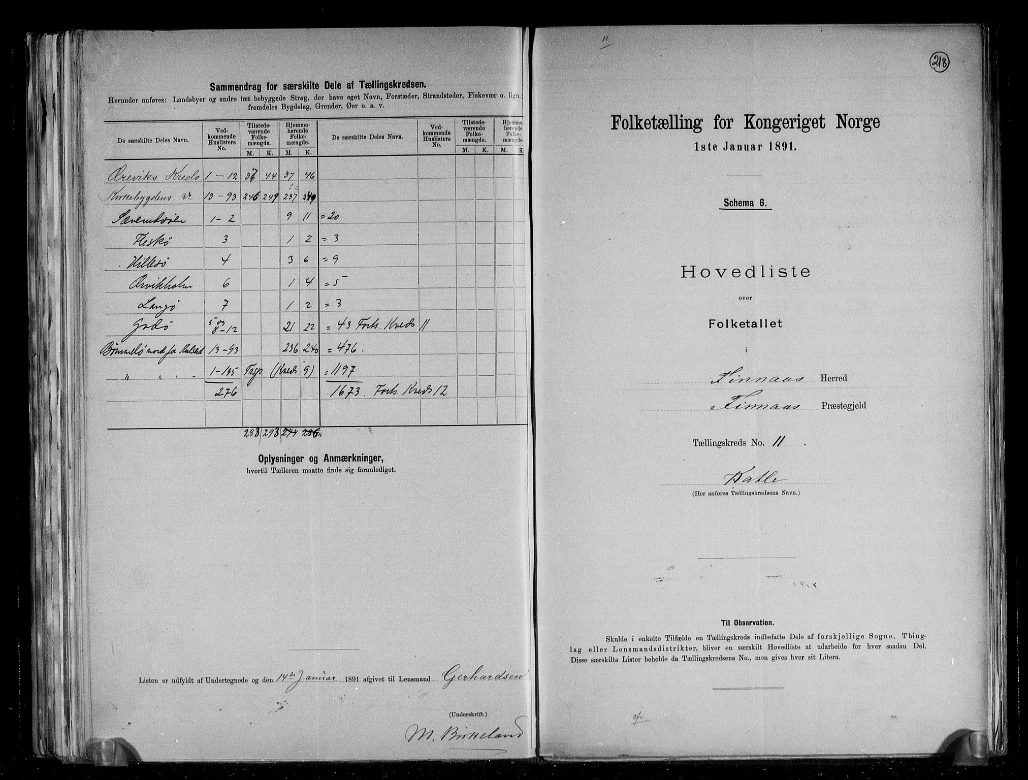 RA, 1891 census for 1218 Finnås, 1891, p. 26