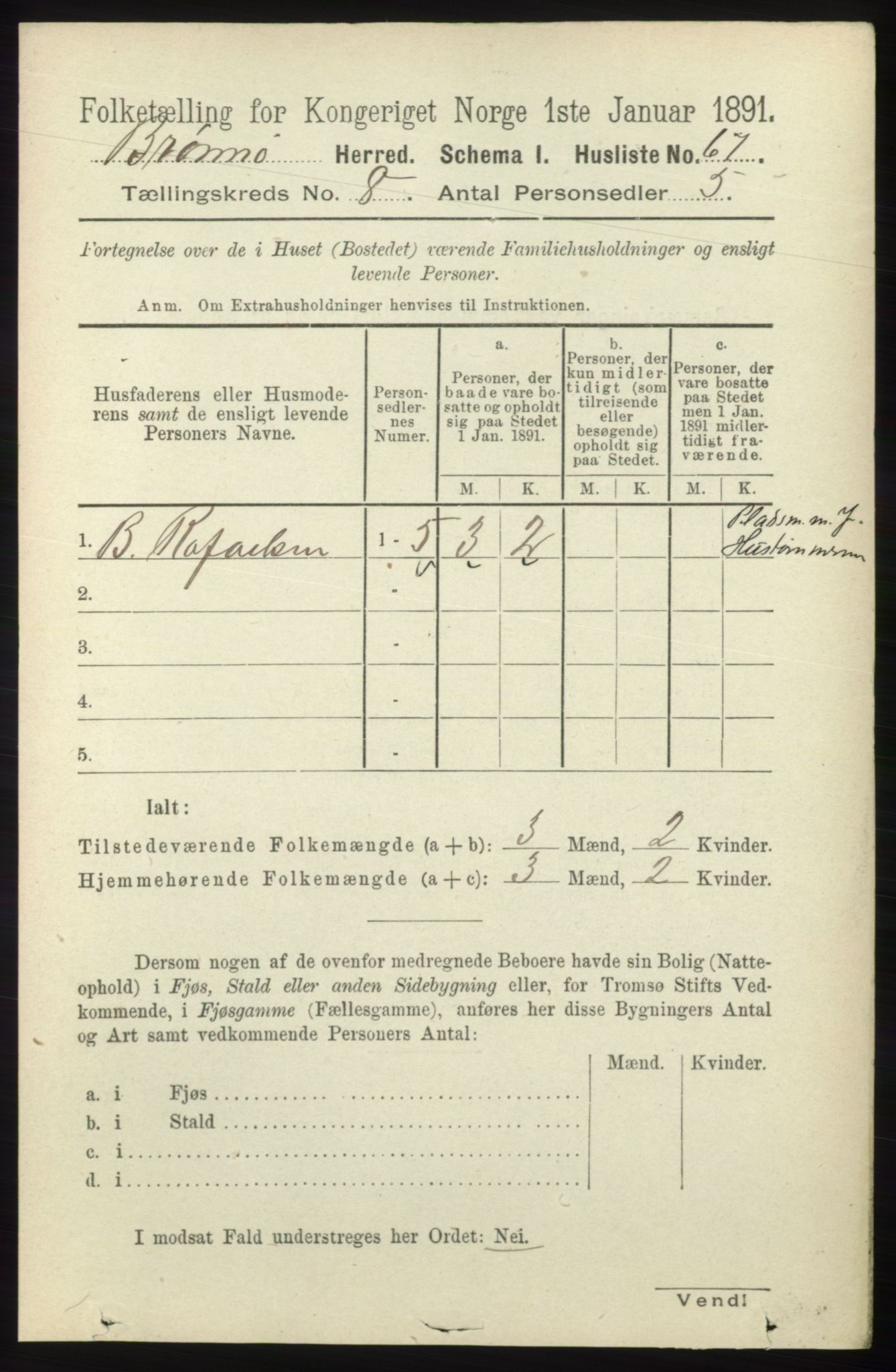 RA, 1891 census for 1814 Brønnøy, 1891, p. 4331