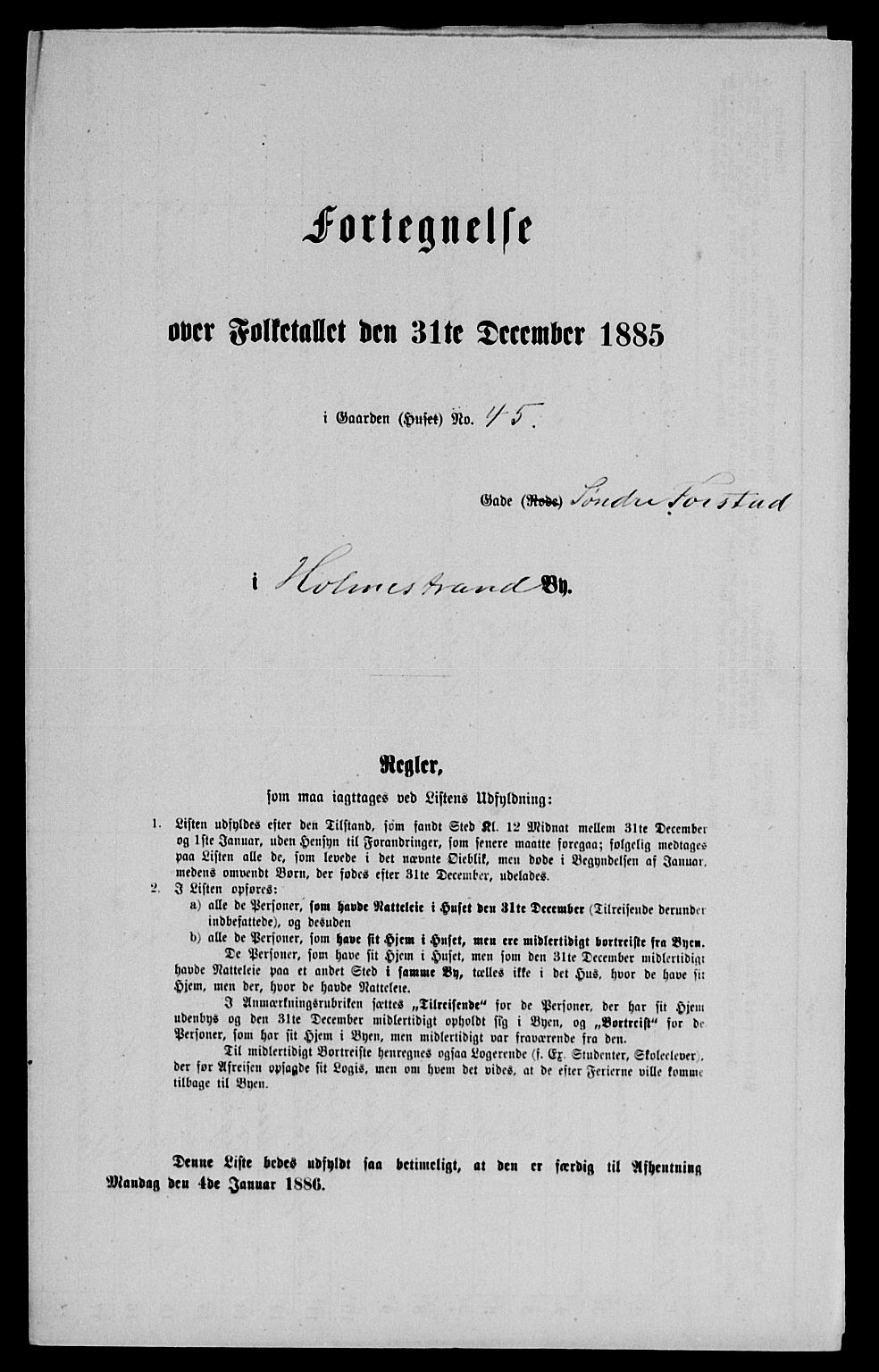 SAKO, 1885 census for 0702 Holmestrand, 1885, p. 160