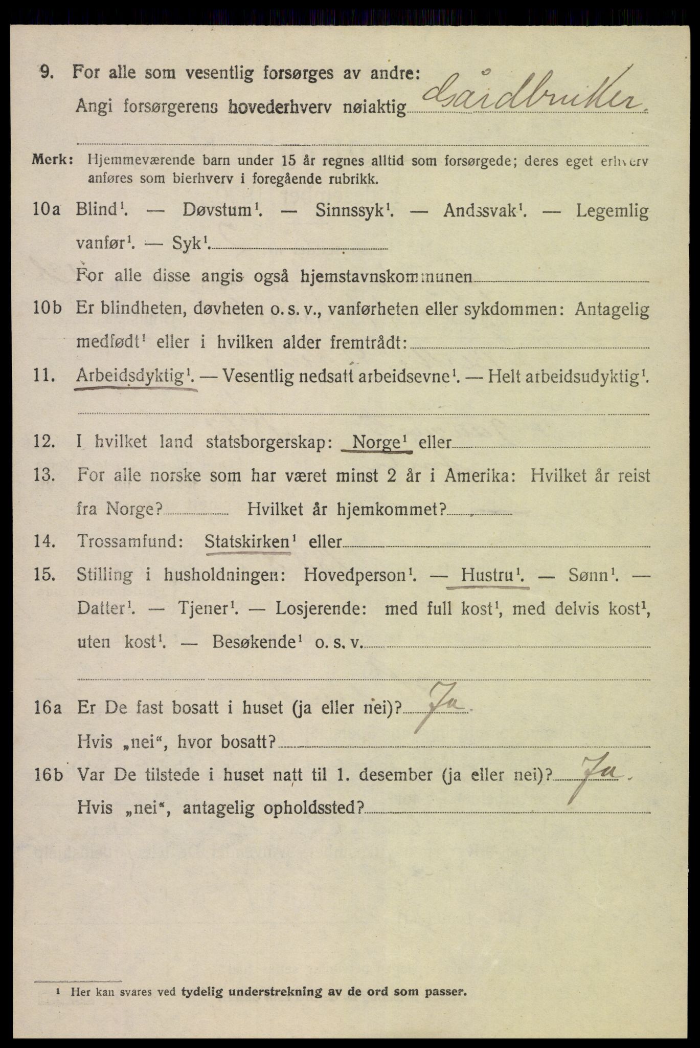 SAK, 1920 census for Øyestad, 1920, p. 7691