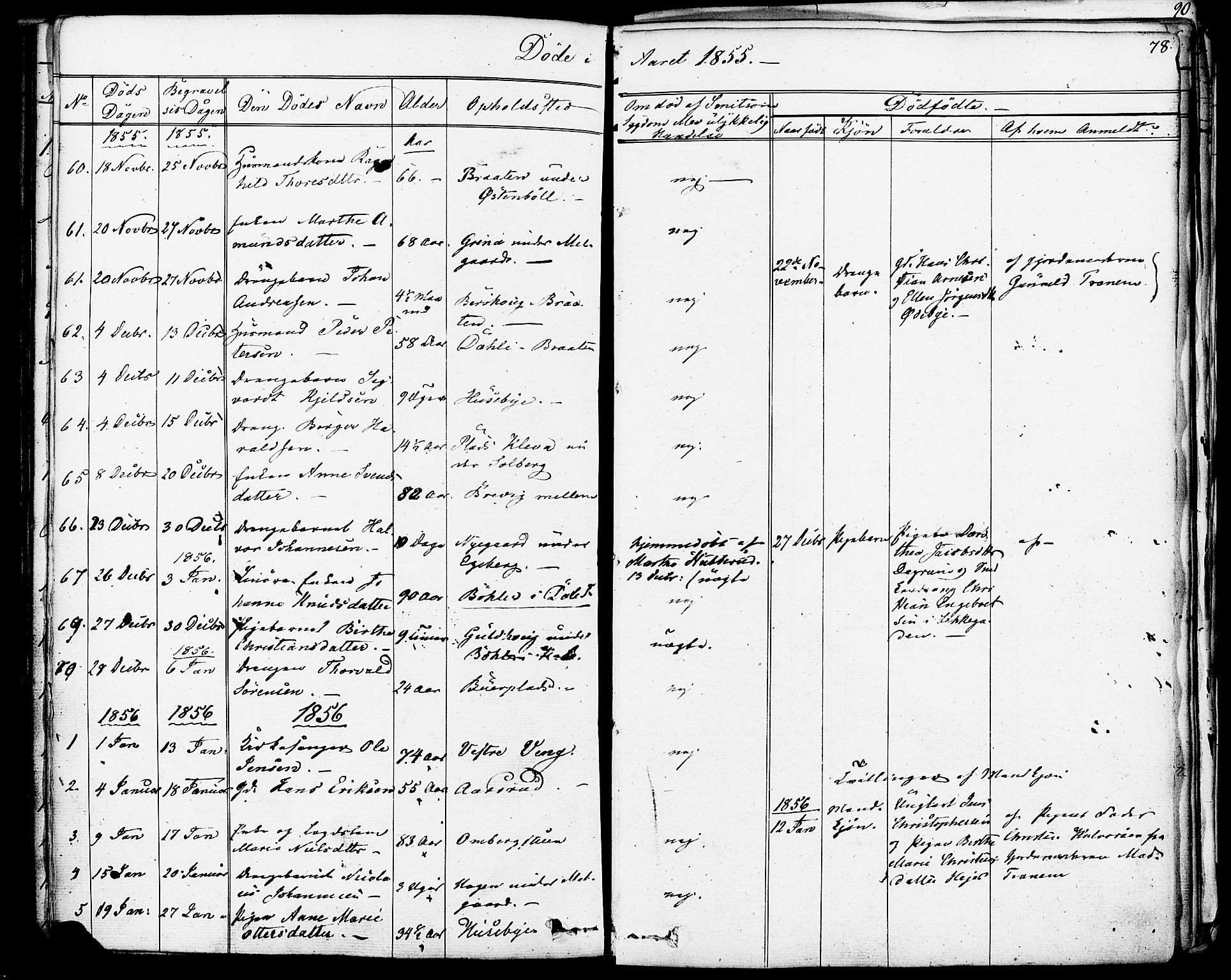 Enebakk prestekontor Kirkebøker, AV/SAO-A-10171c/F/Fa/L0013: Parish register (official) no. I 13, 1832-1882, p. 78