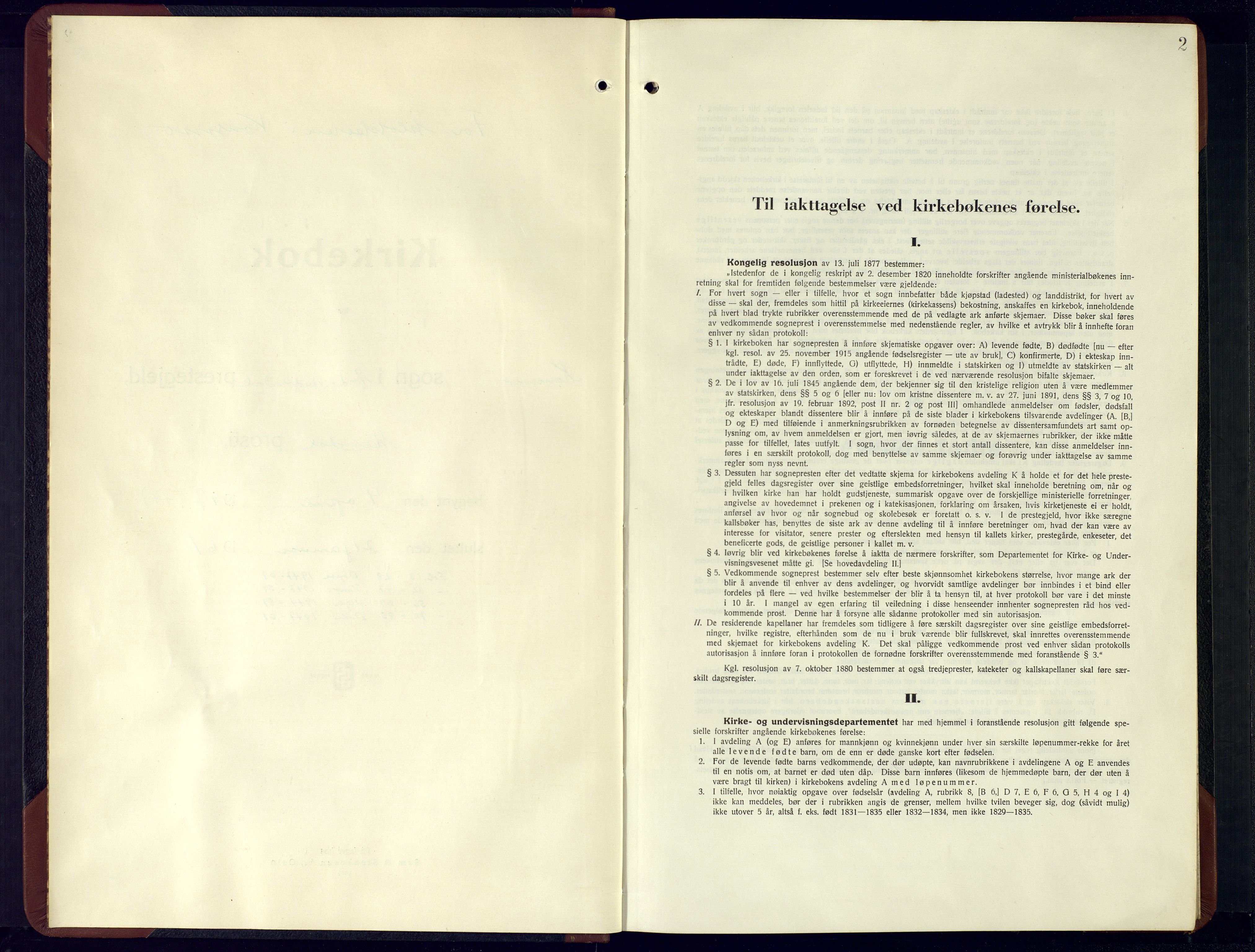 Nord-Audnedal sokneprestkontor, AV/SAK-1111-0032/F/Fb/Fba/L0007: Parish register (copy) no. B-7, 1944-1961, p. 2