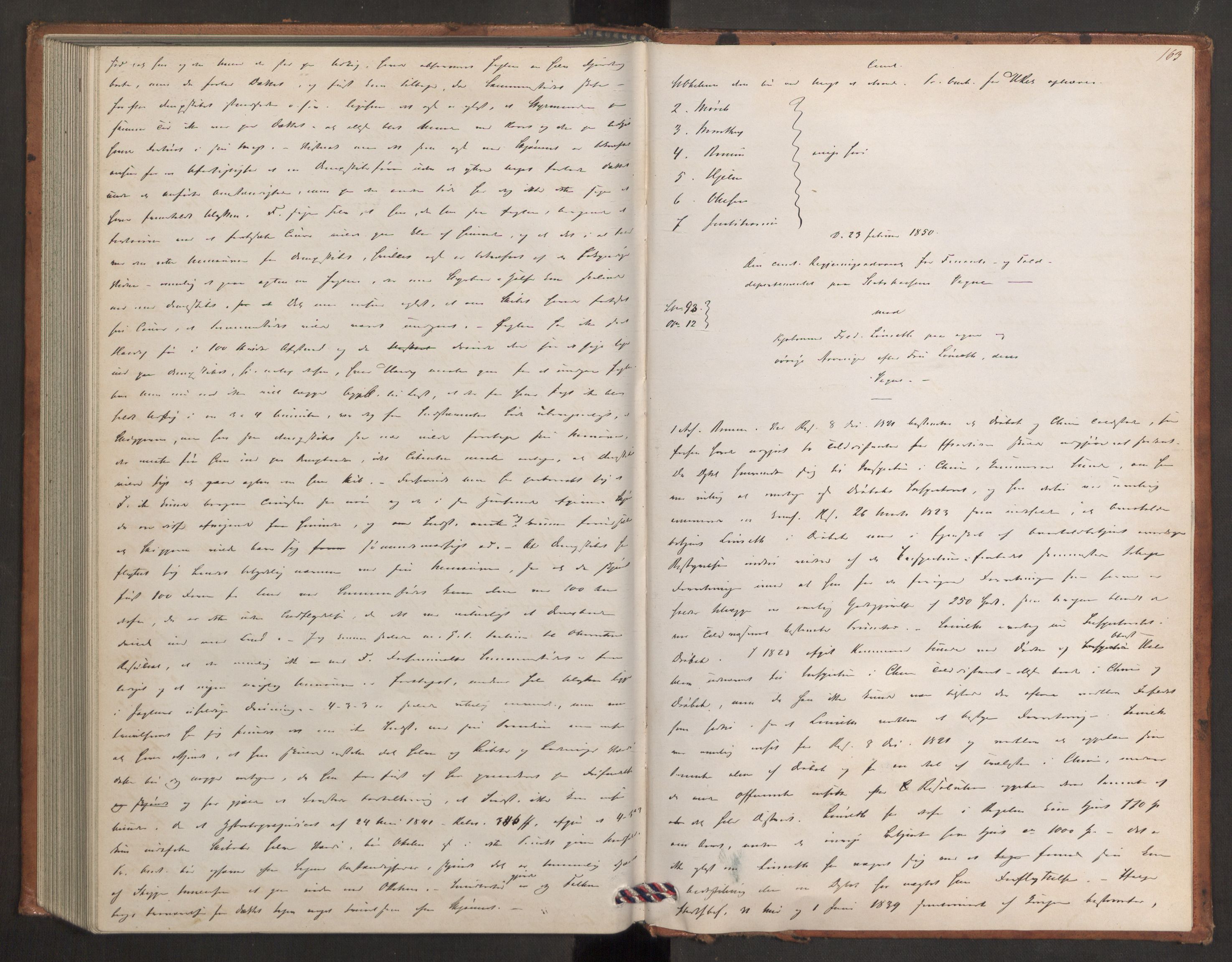 Høyesterett, AV/RA-S-1002/E/Eb/Ebb/L0043/0001: Voteringsprotokoller / Voteringsprotokoll, 1849-1850, p. 162b-163a