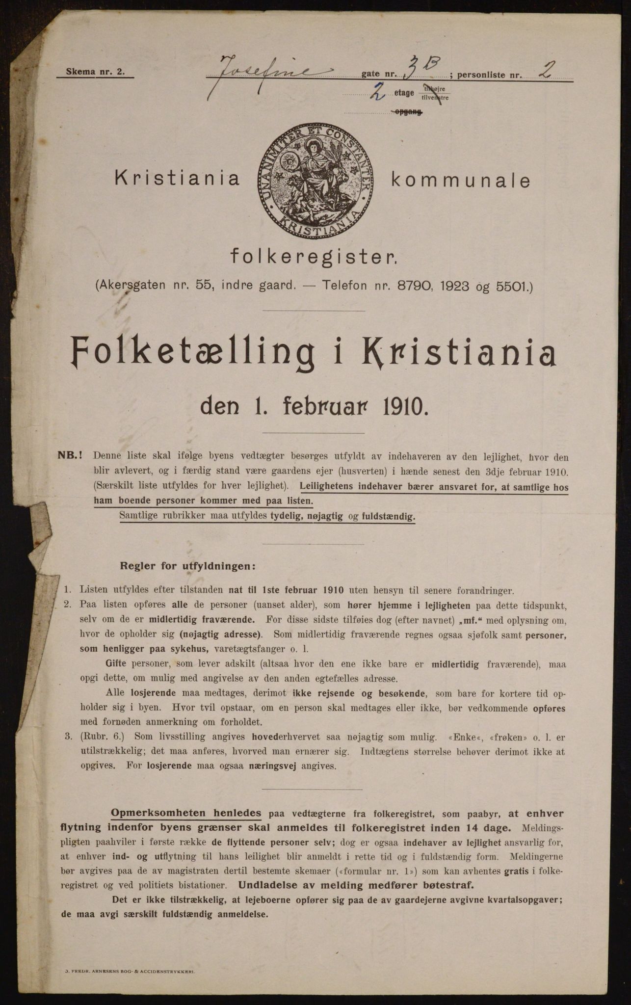 OBA, Municipal Census 1910 for Kristiania, 1910, p. 45997