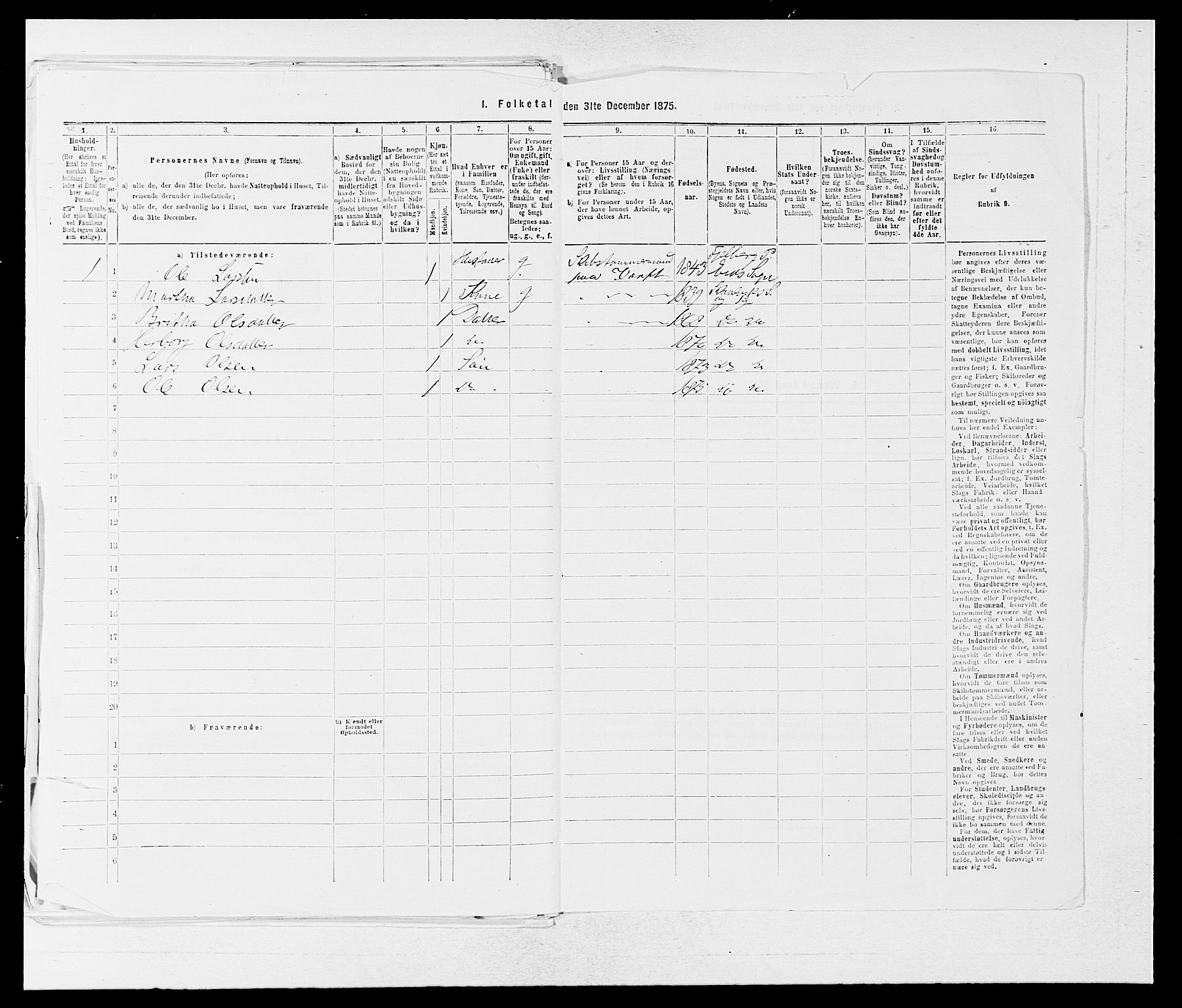 SAB, 1875 census for 1212P Skånevik, 1875, p. 1089