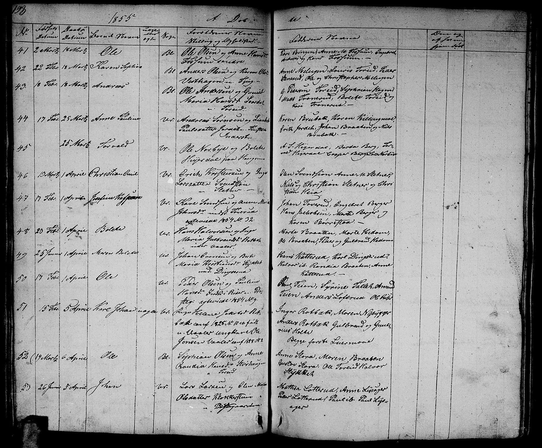 Aurskog prestekontor Kirkebøker, AV/SAO-A-10304a/G/Ga/L0002: Parish register (copy) no. I 2, 1829-1857, p. 193