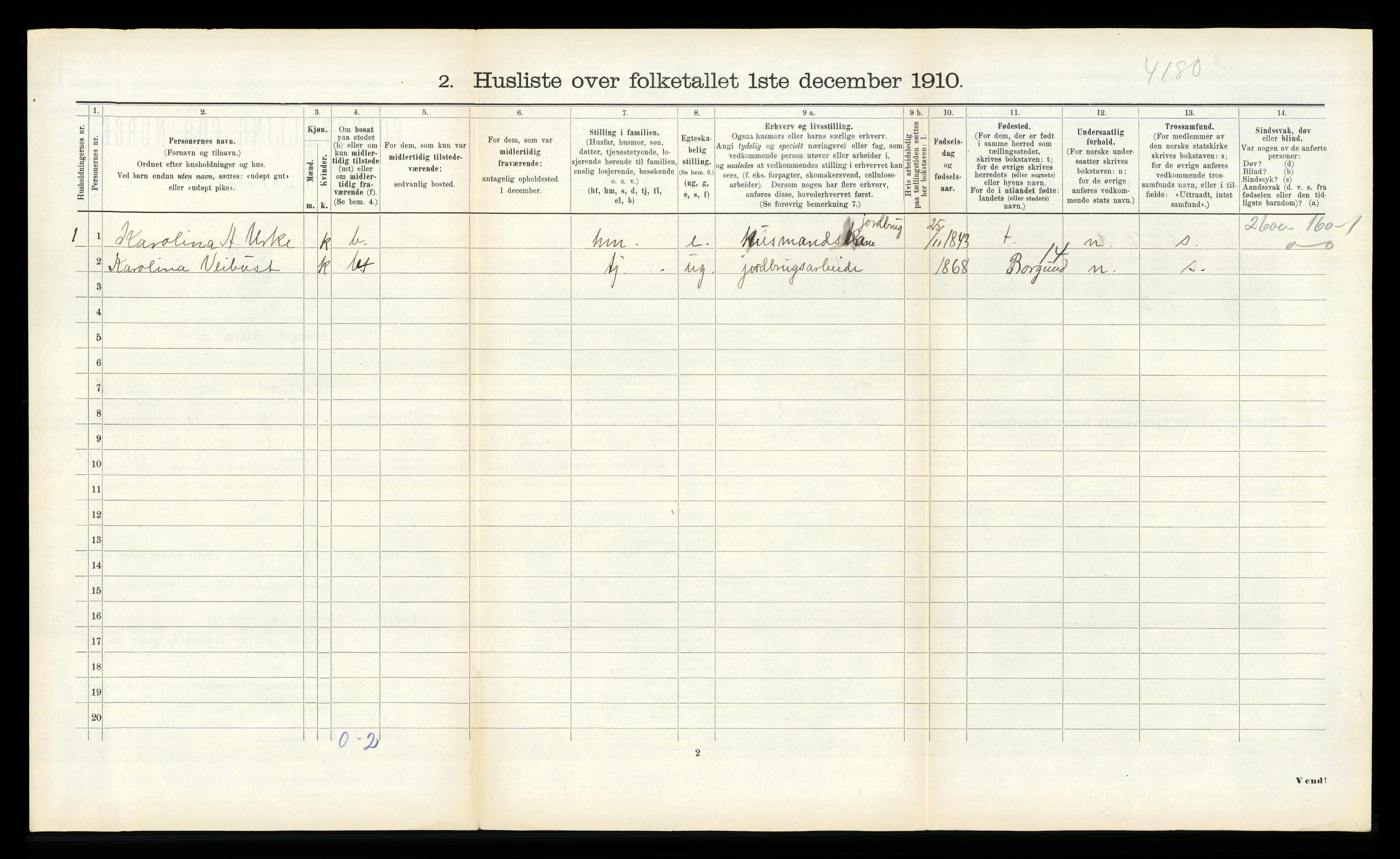 RA, 1910 census for Hjørundfjord, 1910, p. 119