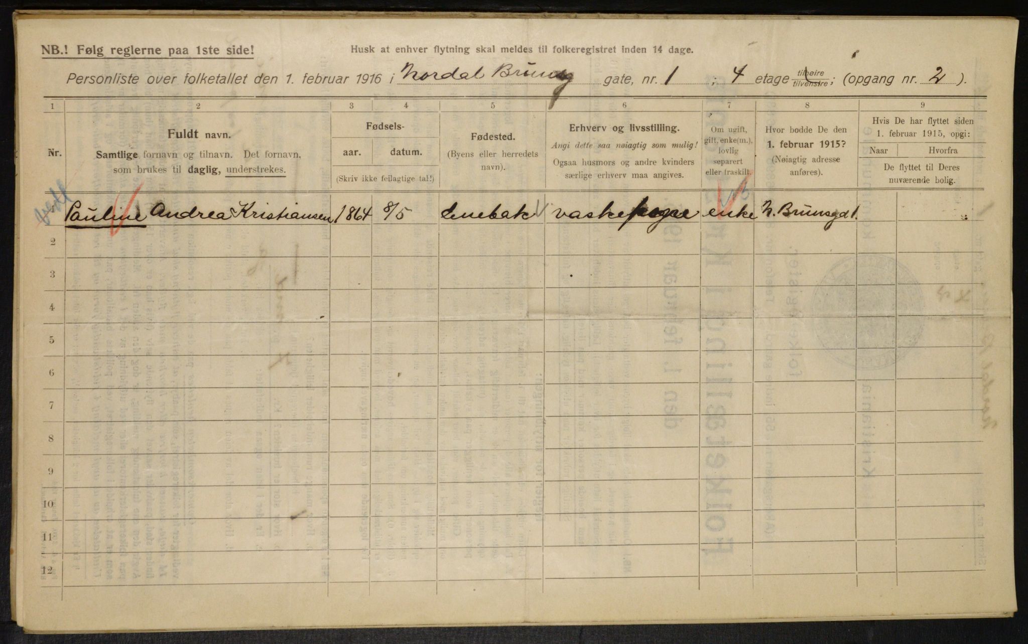 OBA, Municipal Census 1916 for Kristiania, 1916, p. 73902