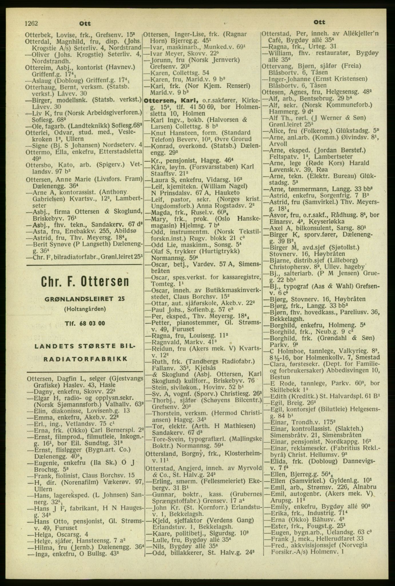 Kristiania/Oslo adressebok, PUBL/-, 1958-1959, p. 1262