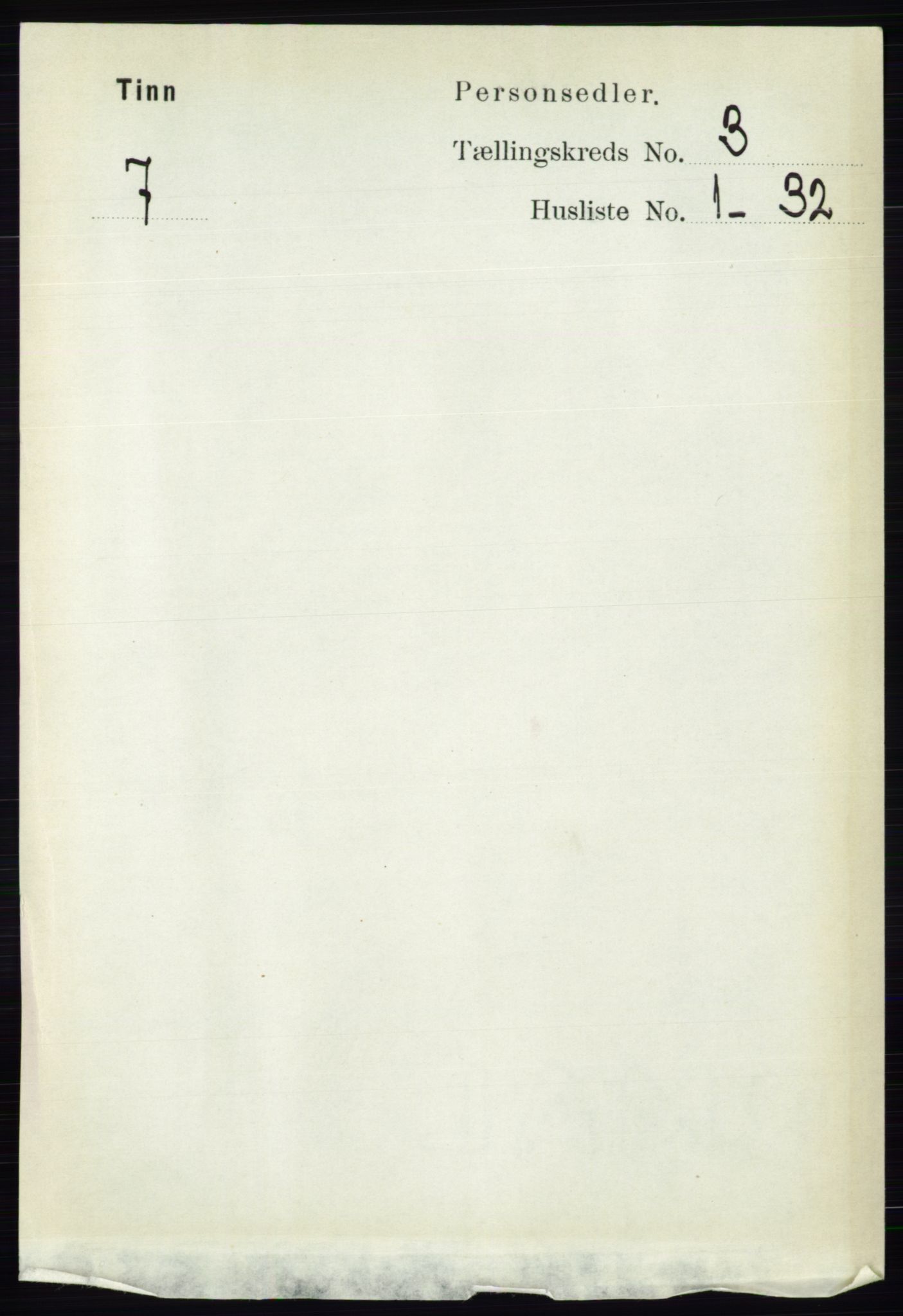 RA, 1891 census for 0826 Tinn, 1891, p. 503
