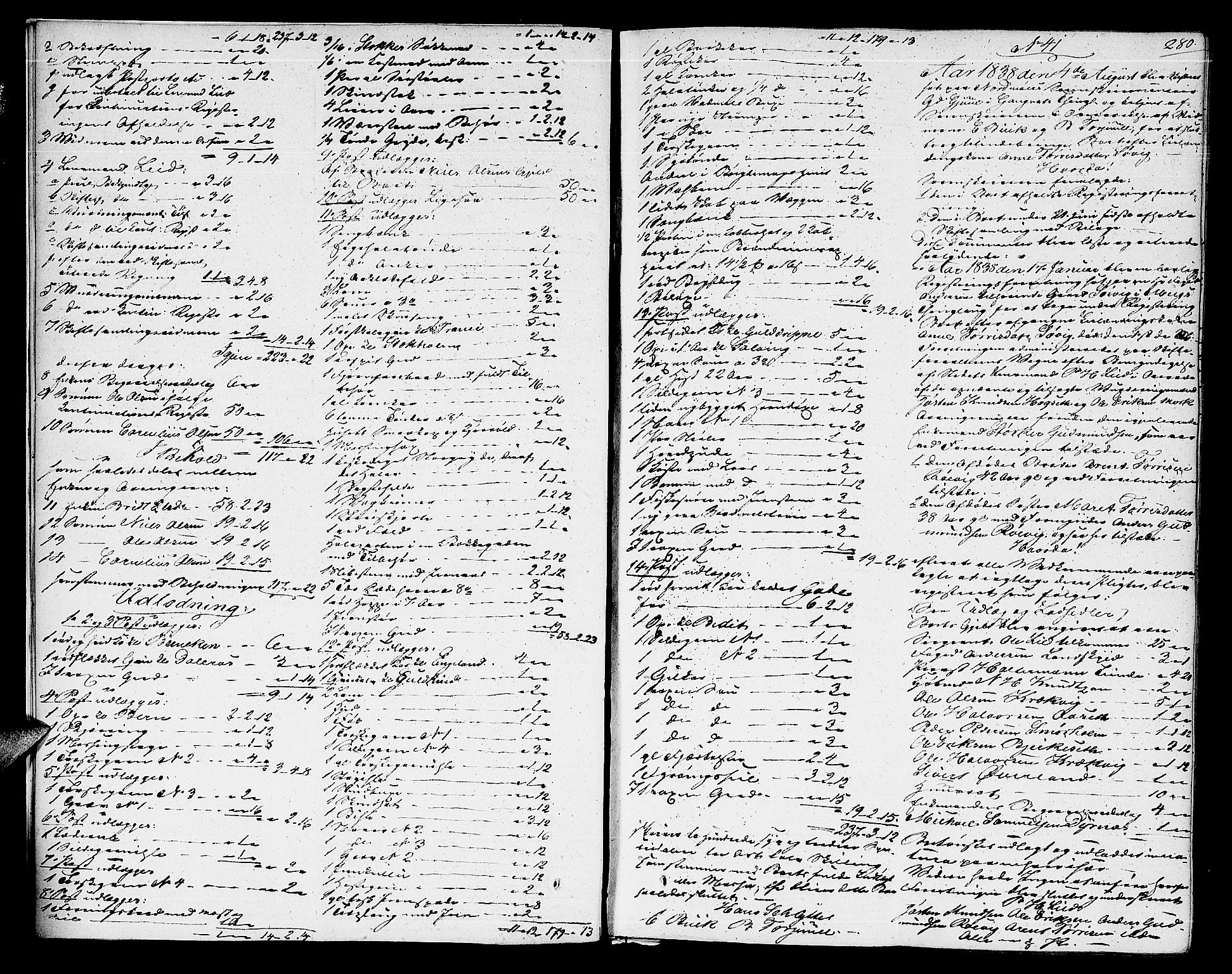 Nordmøre sorenskriveri, AV/SAT-A-4132/1/3/3A/L0030: Skifteprotokoll nr. 27b, 1838-1841, p. 279b-280a