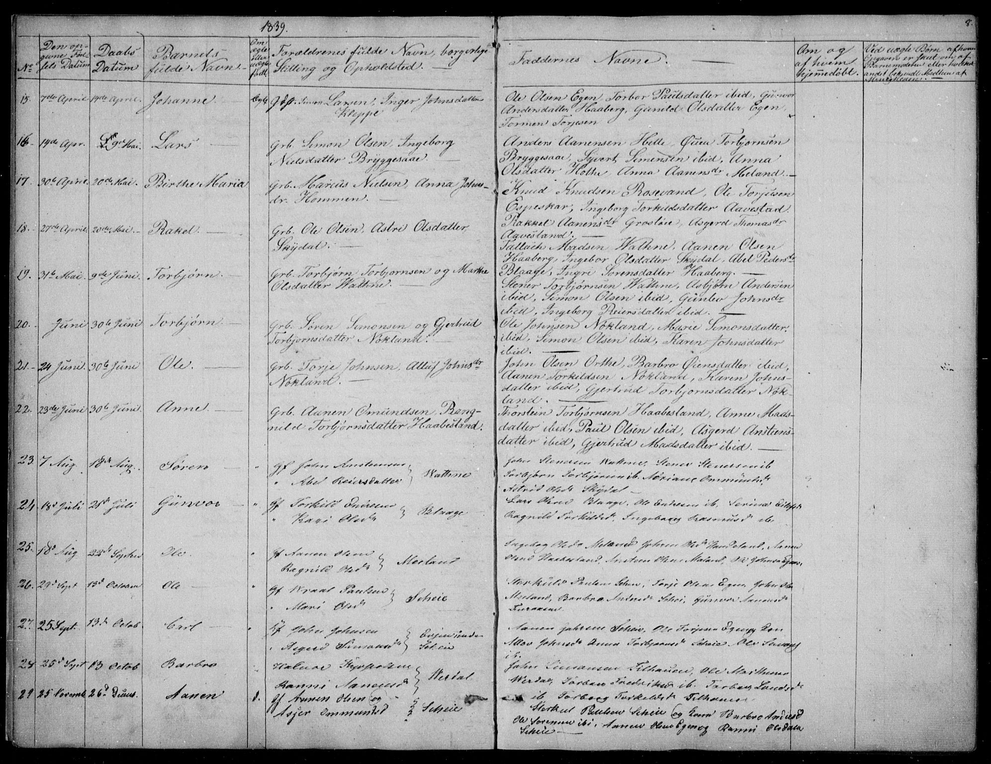 Hægebostad sokneprestkontor, AV/SAK-1111-0024/F/Fa/Fab/L0002: Parish register (official) no. A 2, 1836-1872, p. 8