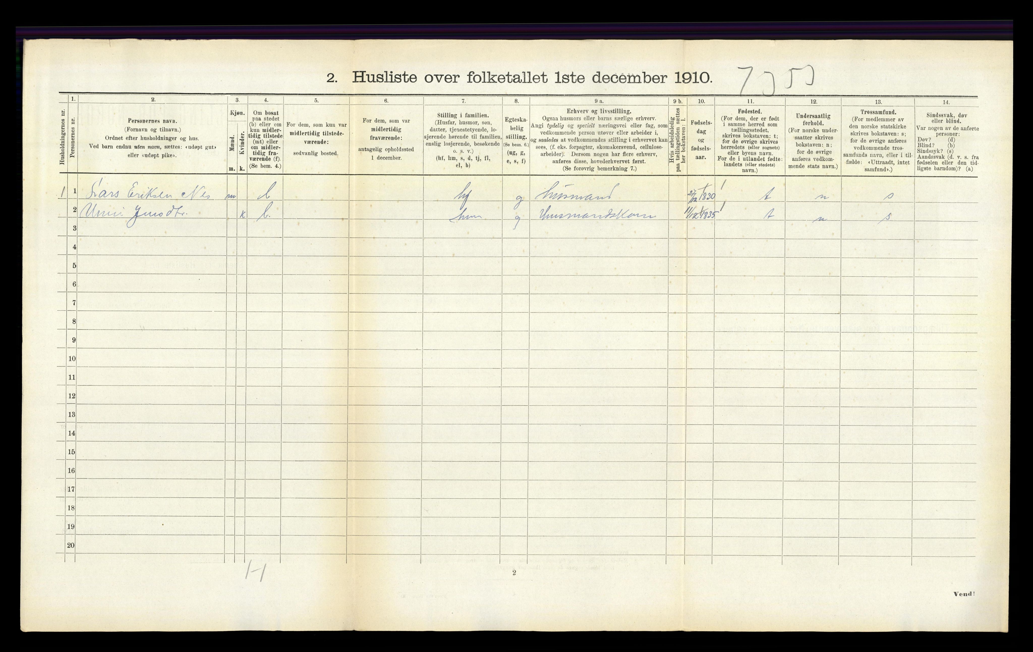 RA, 1910 census for Hafslo, 1910, p. 146